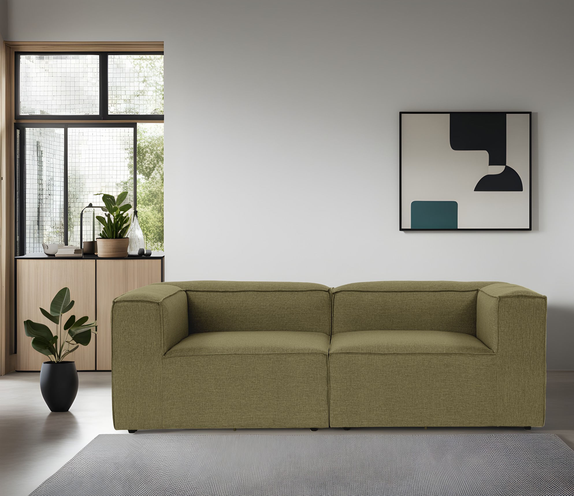 Canapea 2 locuri, Atelier Del Sofa, in, verde, 214x105x66 cm — imaginea 7