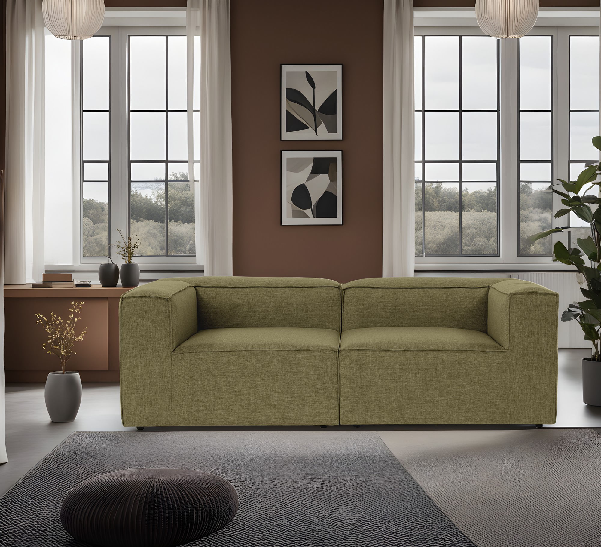 Canapea 2 locuri, Atelier Del Sofa, in, verde, 214x105x66 cm — imaginea 8