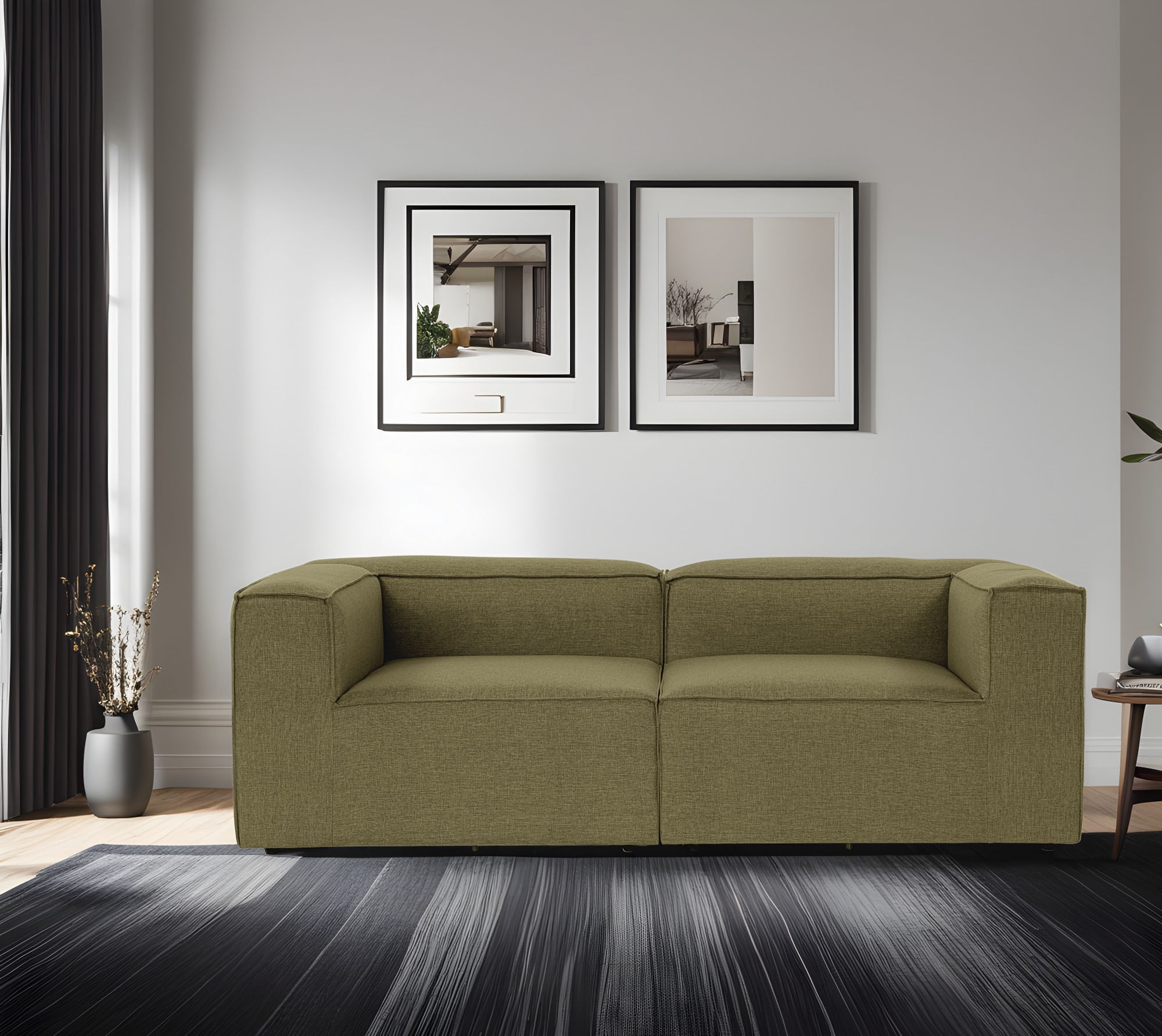 Canapea 2 locuri, Atelier Del Sofa, in, verde, 214x105x66 cm — imaginea 9