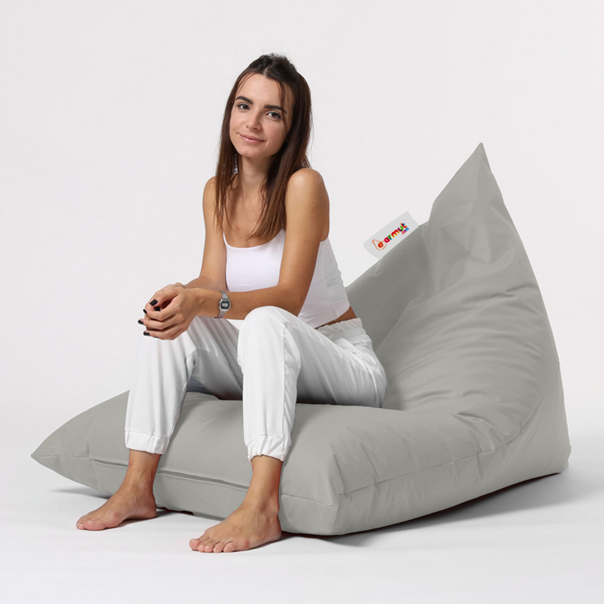 Puf de gradina, Hanah Home, poliester impermeabil, fume, 145x90x35 cm - 1 | YEO