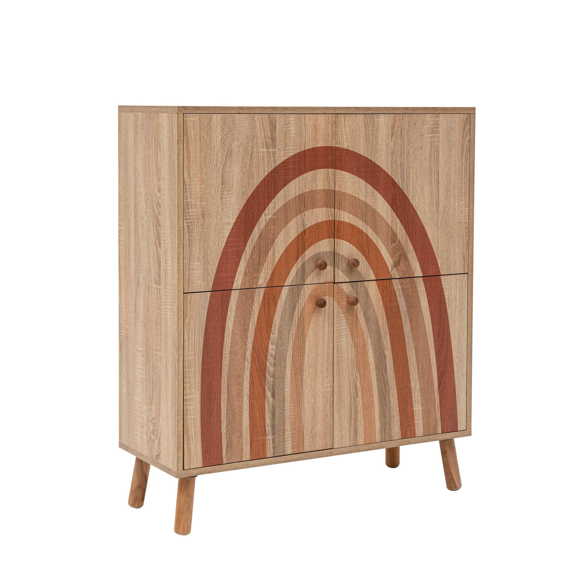 Dulap multifunctional, Hanah Home, pal melaminat, multicolor, 95x36x111 cm, 869VEL4518 — imaginea 2
