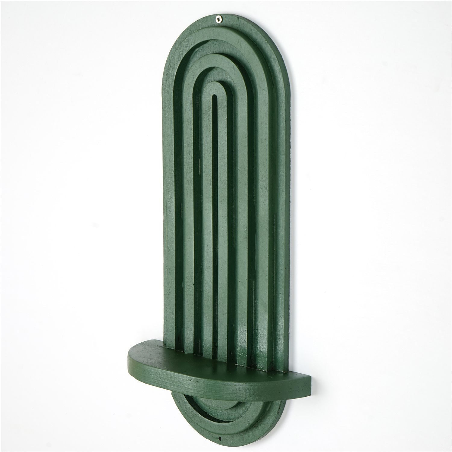 Raft de perete, Hanah Home, placaj, verde, 40x20x9 cm — imaginea 3