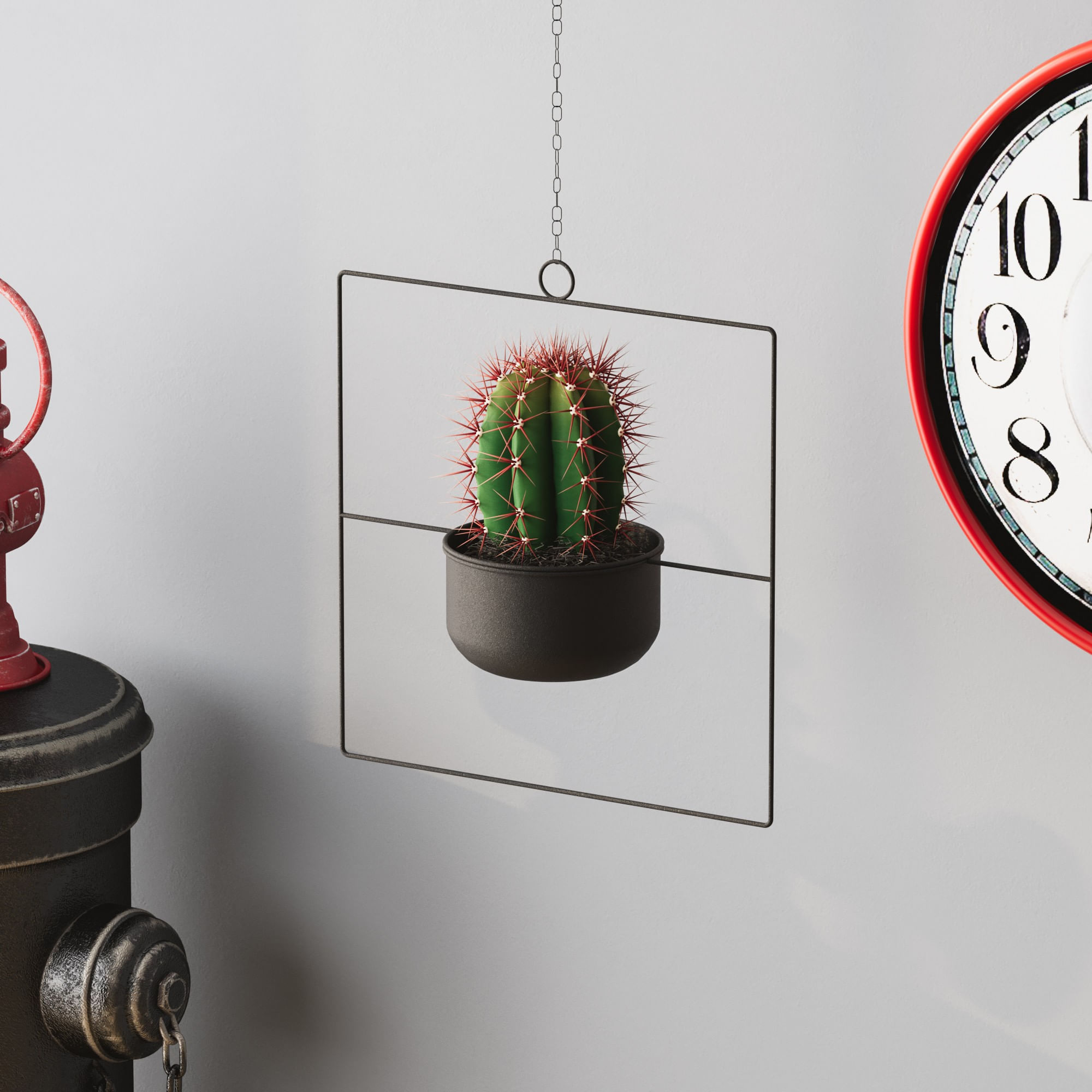 Ghiveci suspendat, Aberto Design, metal, negru, 40x40x17 cm — imaginea 3