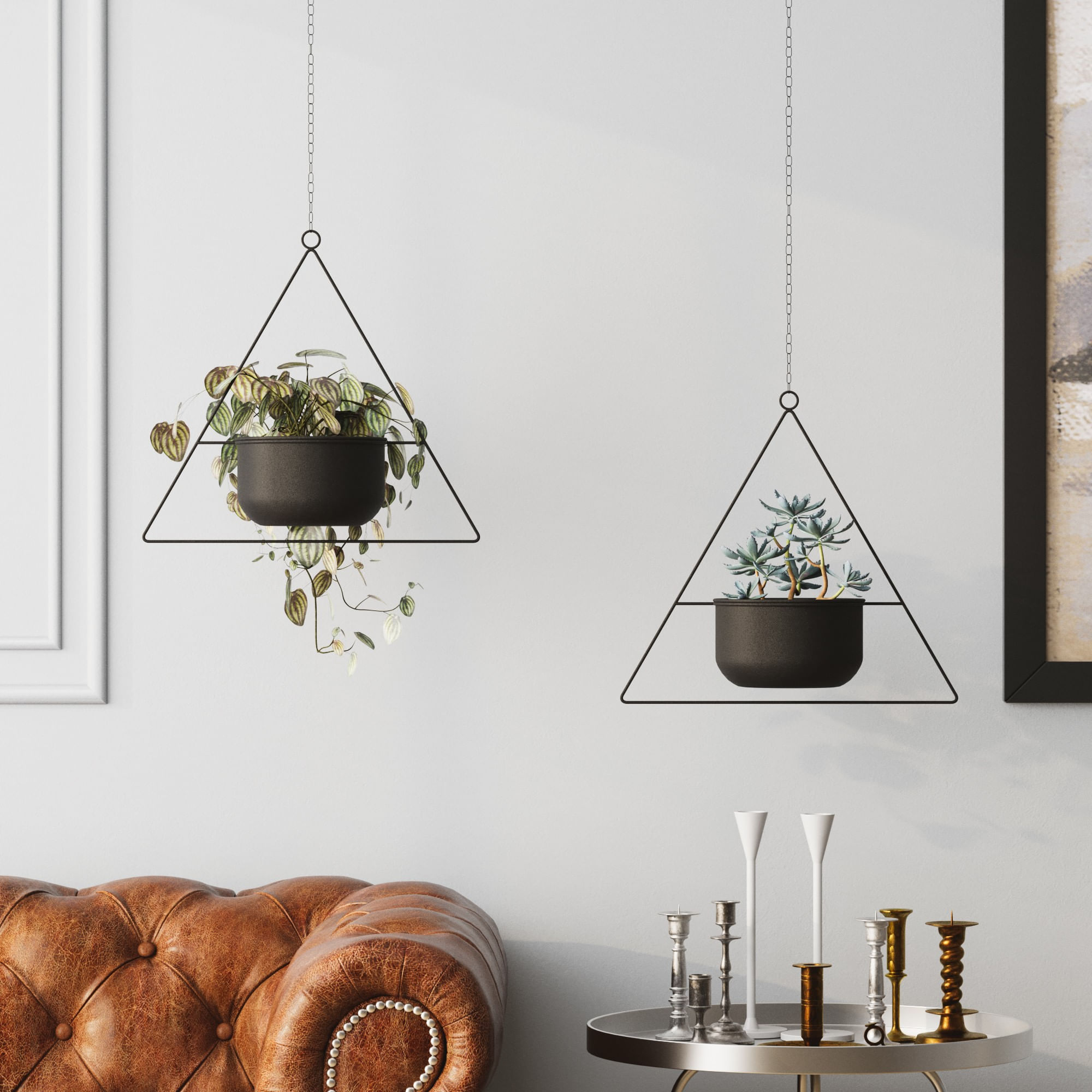 Ghiveci decorativ, Aberto Design, metal, negru, 35x17x40 cm — imaginea 4