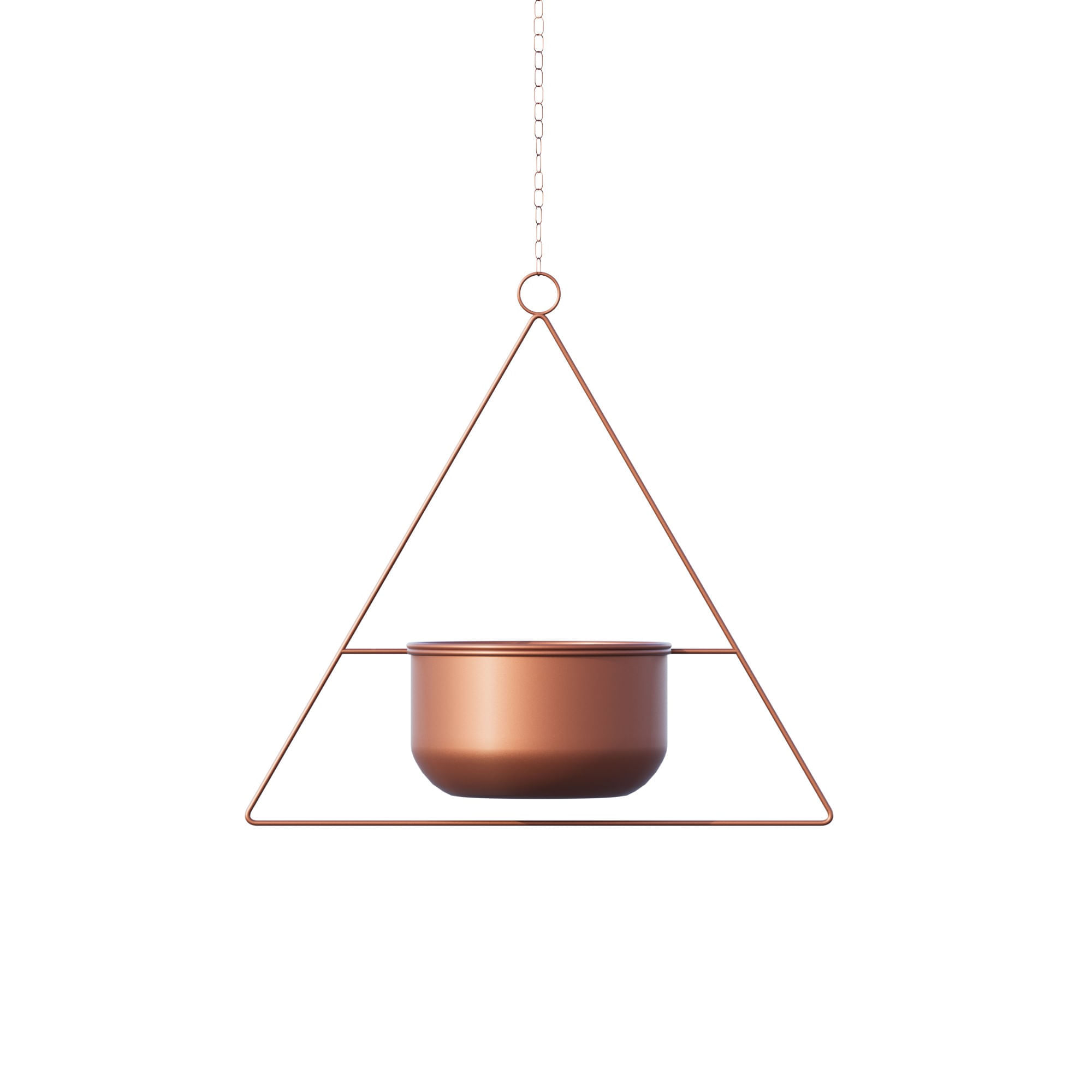 Ghiveci decorativ, Aberto Design, metal, cupru, 35x17x40 cm