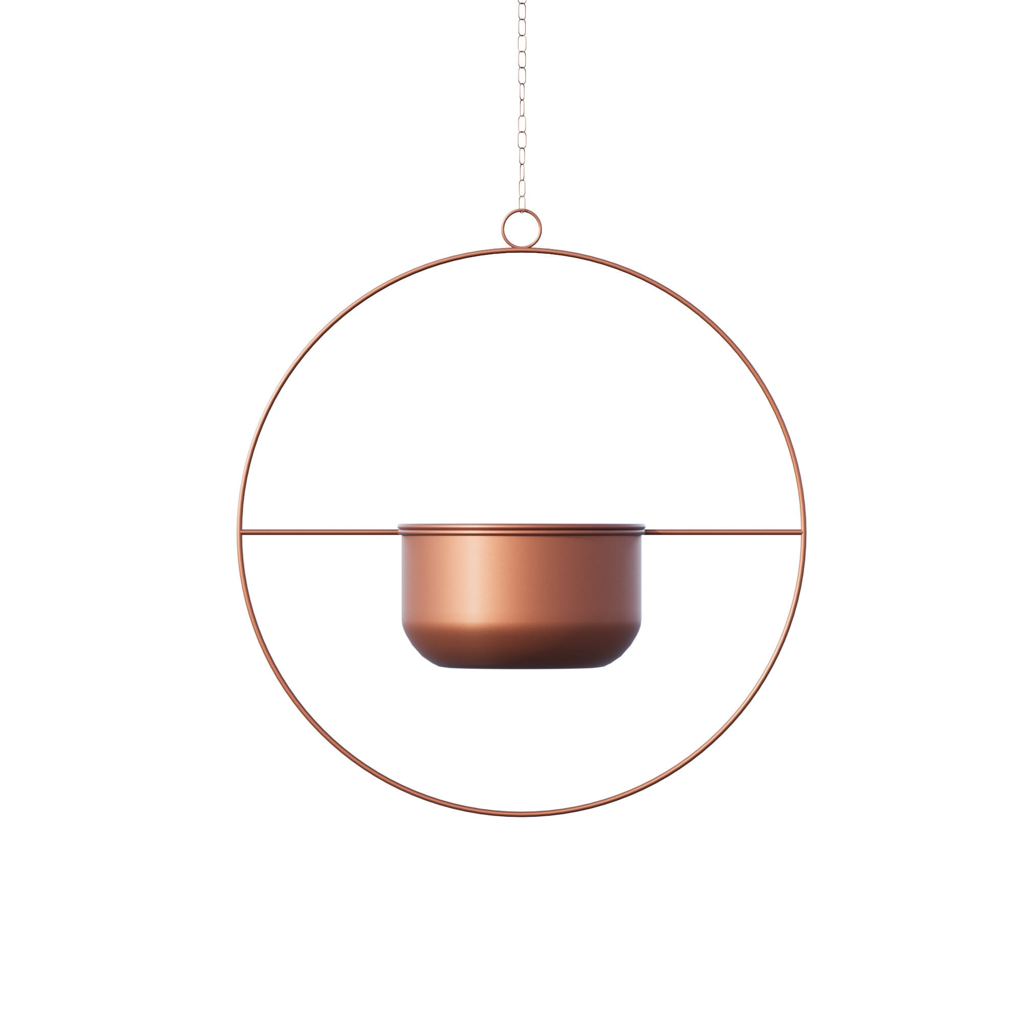 Ghiveci decorativ, Aberto Design, metal, cupru, 40x40x17 cm