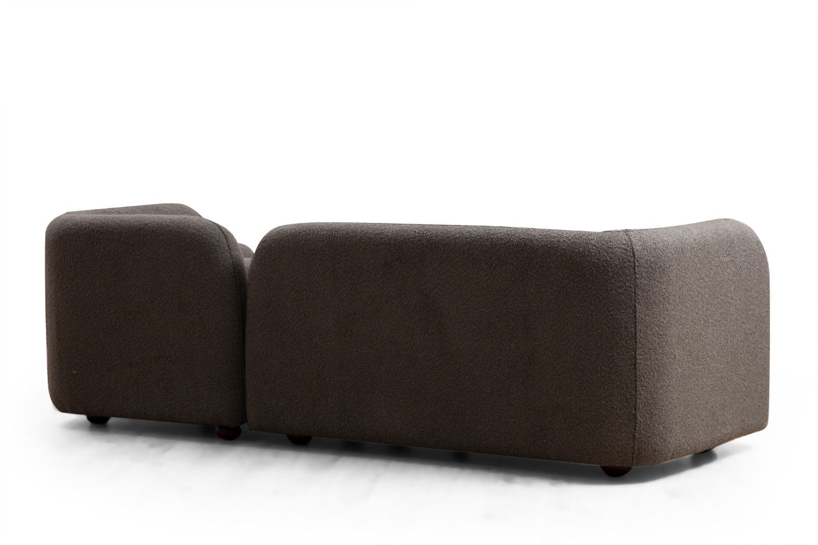 Canapea 3 locuri, Hanah Home, poliester, gri, 228x74x90 cm — imaginea 4