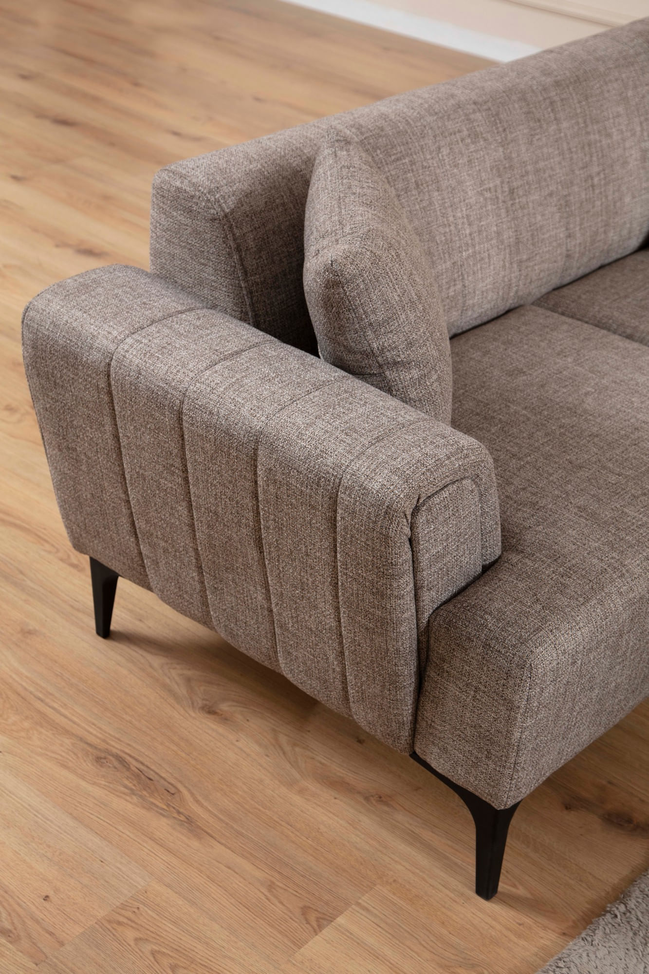 Canapea 2 locuri, Atelier Del Sofa, lemn fag si pal, maro deschis, 180x95x77 cm — imaginea 3