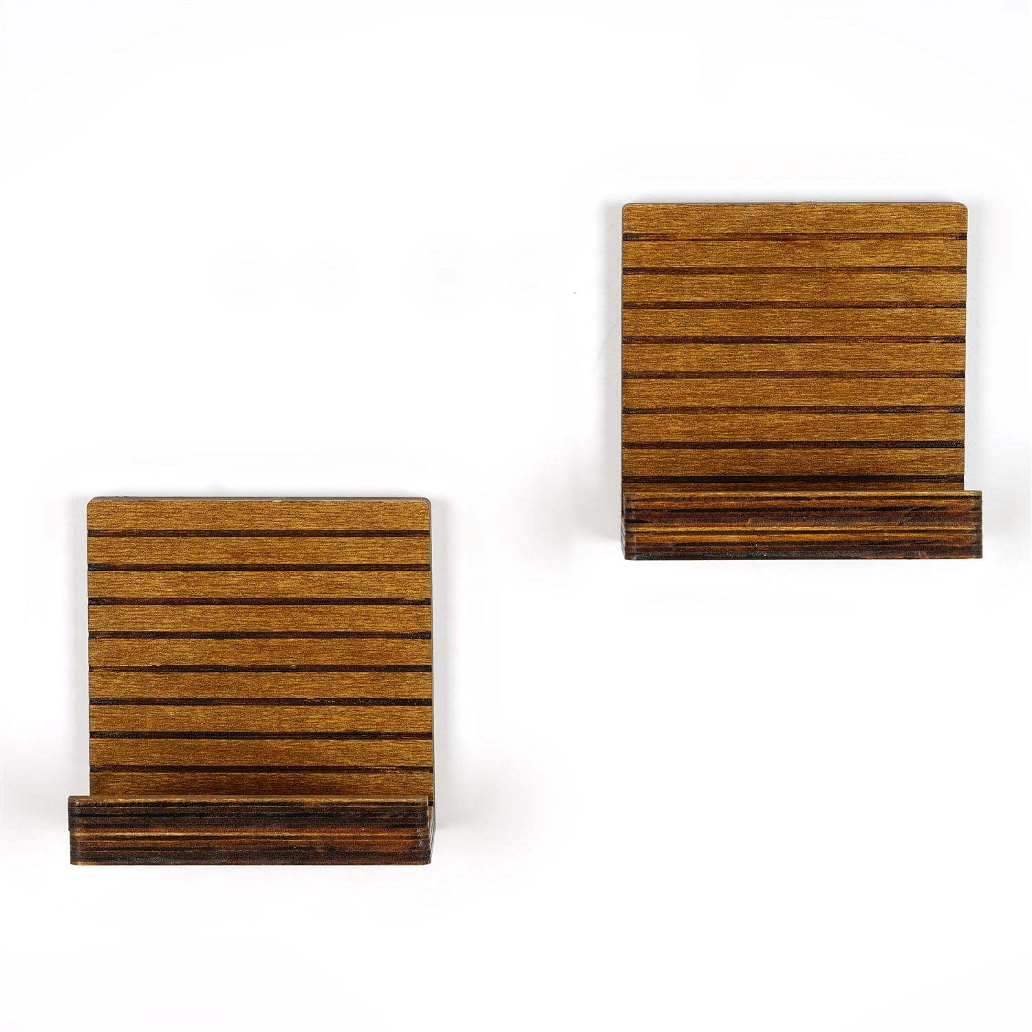 Raft de perete, Hanah Home, placaj, nuc, 13x13x7 cm