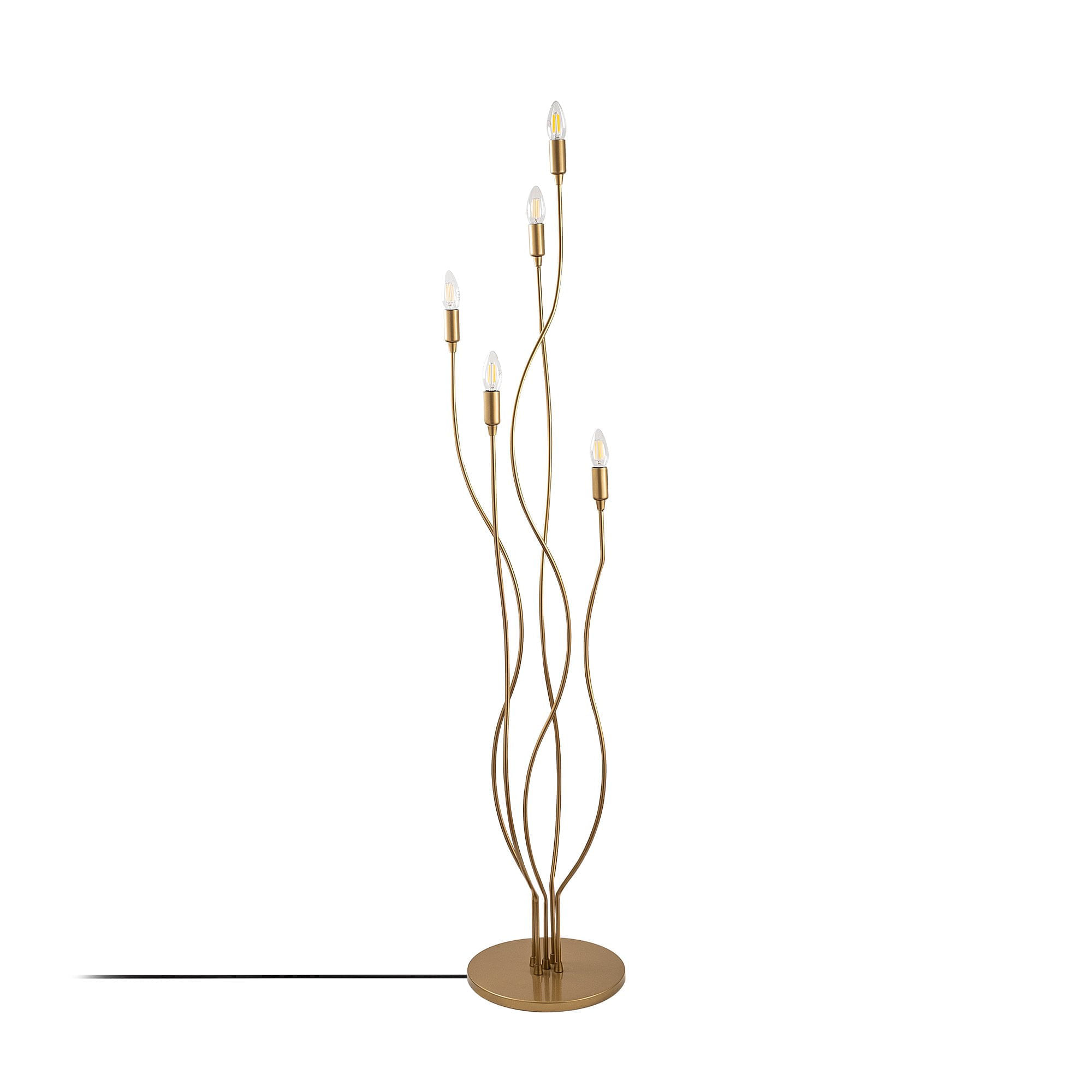 Lampadar, Opviq, metal, auriu, 35x35x155 cm