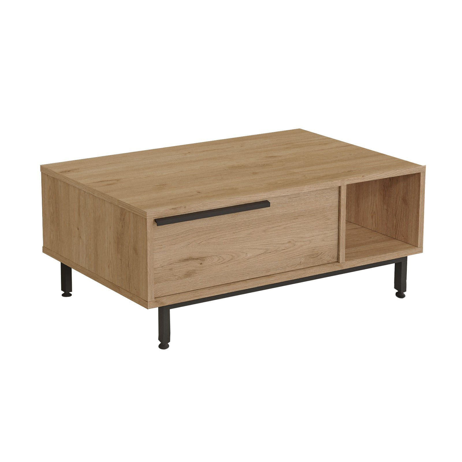 Masuta de cafea, Hanah Home, pal melaminat, nuc, 90x60x37.6 cm