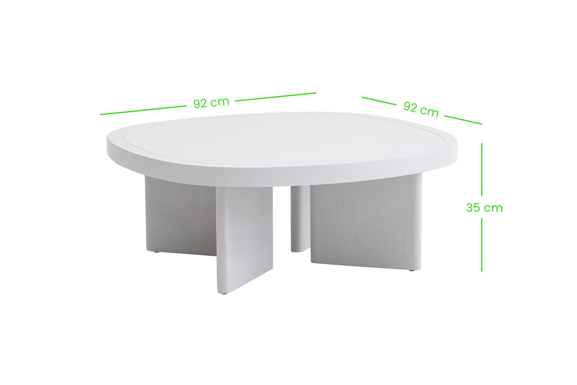 Masuta de cafea, Hanah Home, mdf, gri, 92x92x35 cm — imaginea 8