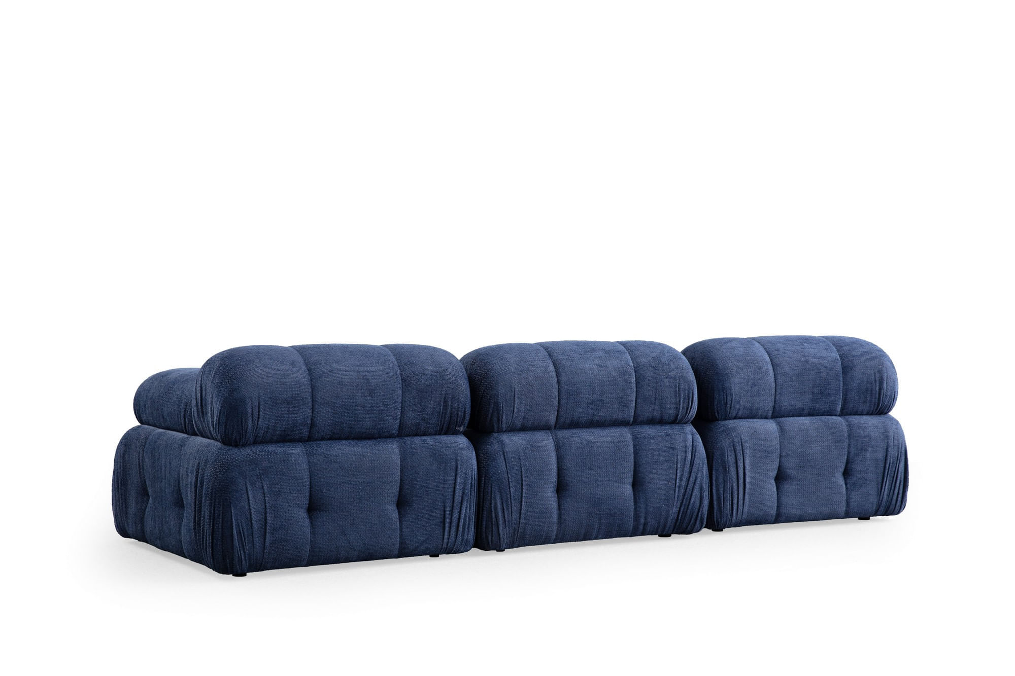 Canapea 3 locuri, Atelier Del Sofa, 100% poliester, albastru inchis, 290x95x75 cm