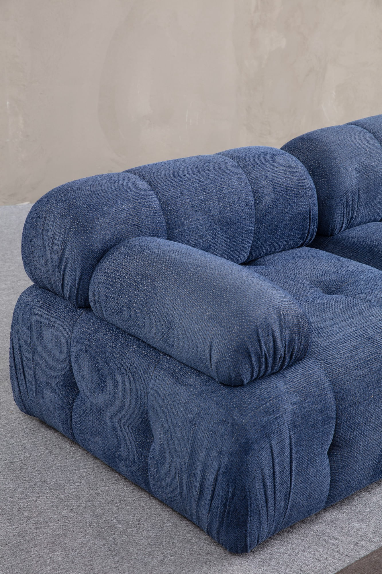 Canapea 3 locuri, Atelier Del Sofa, 100% poliester, albastru inchis, 290x95x75 cm — imaginea 7