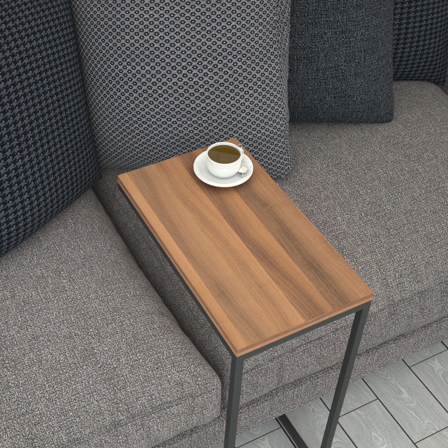 Masuta laterala, Hanah Home, pal melaminat, nuc, 46x26x62 cm — imaginea 5