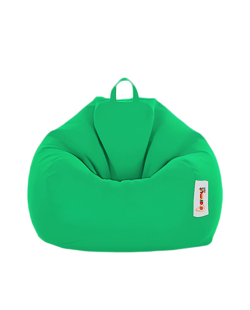 Fotoliu tip bean bag de gradina, Hanah Home, verde, 100% poliester, 60x60x25 cm