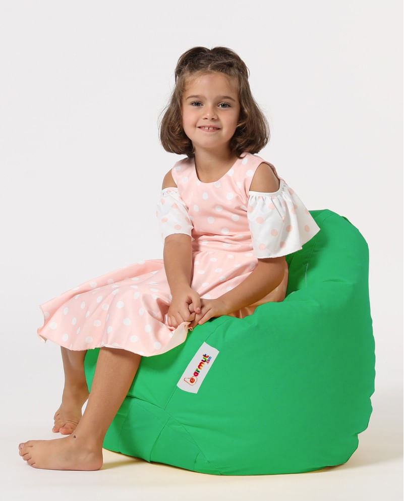 Fotoliu tip bean bag de gradina, Hanah Home, verde, 100% poliester, 60x60x25 cm - 1 | YEO