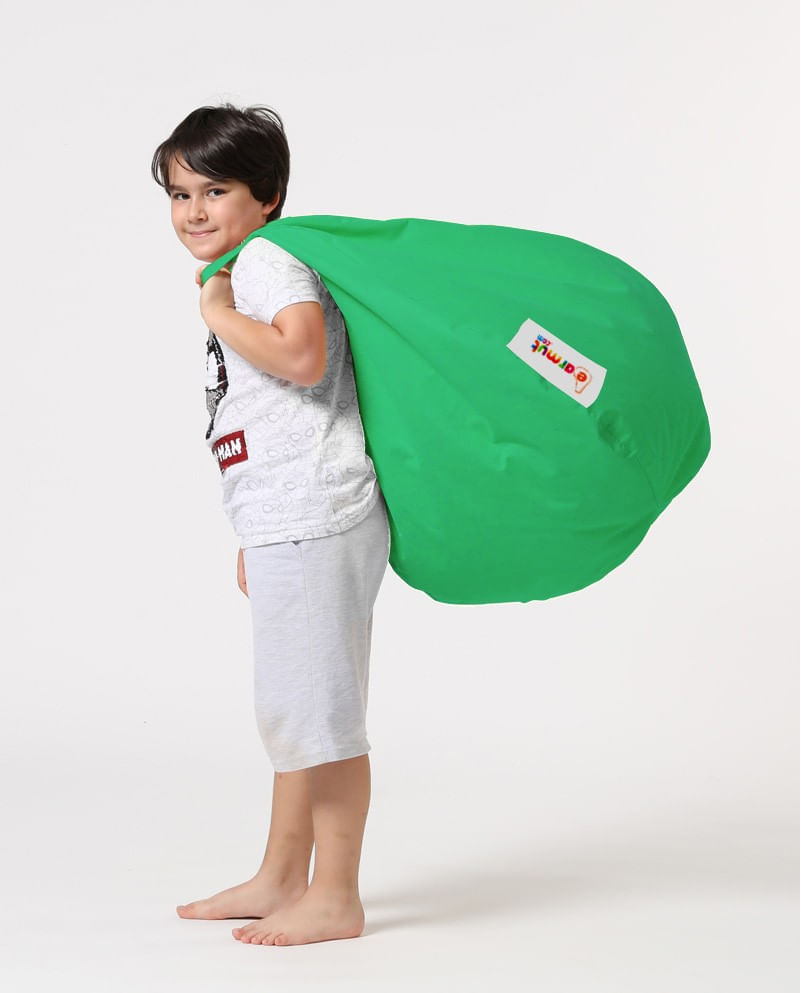 Fotoliu tip bean bag de gradina, Hanah Home, verde, 100% poliester, 60x60x25 cm - 2 | YEO