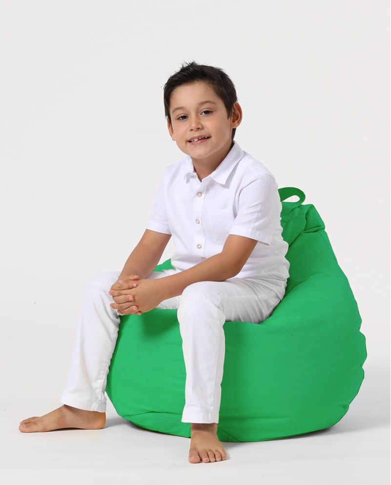 Fotoliu tip bean bag de gradina, Hanah Home, verde, 100% poliester, 60x60x25 cm - 3 | YEO