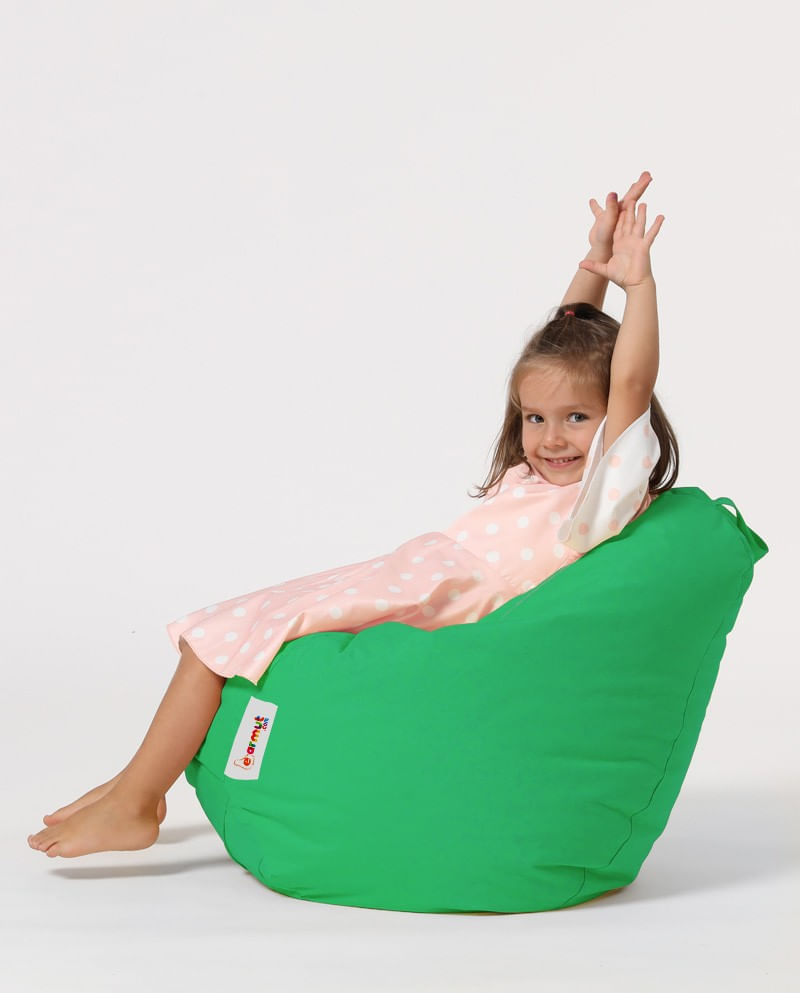 Fotoliu tip bean bag de gradina, Hanah Home, verde, 100% poliester, 60x60x25 cm - 4 | YEO