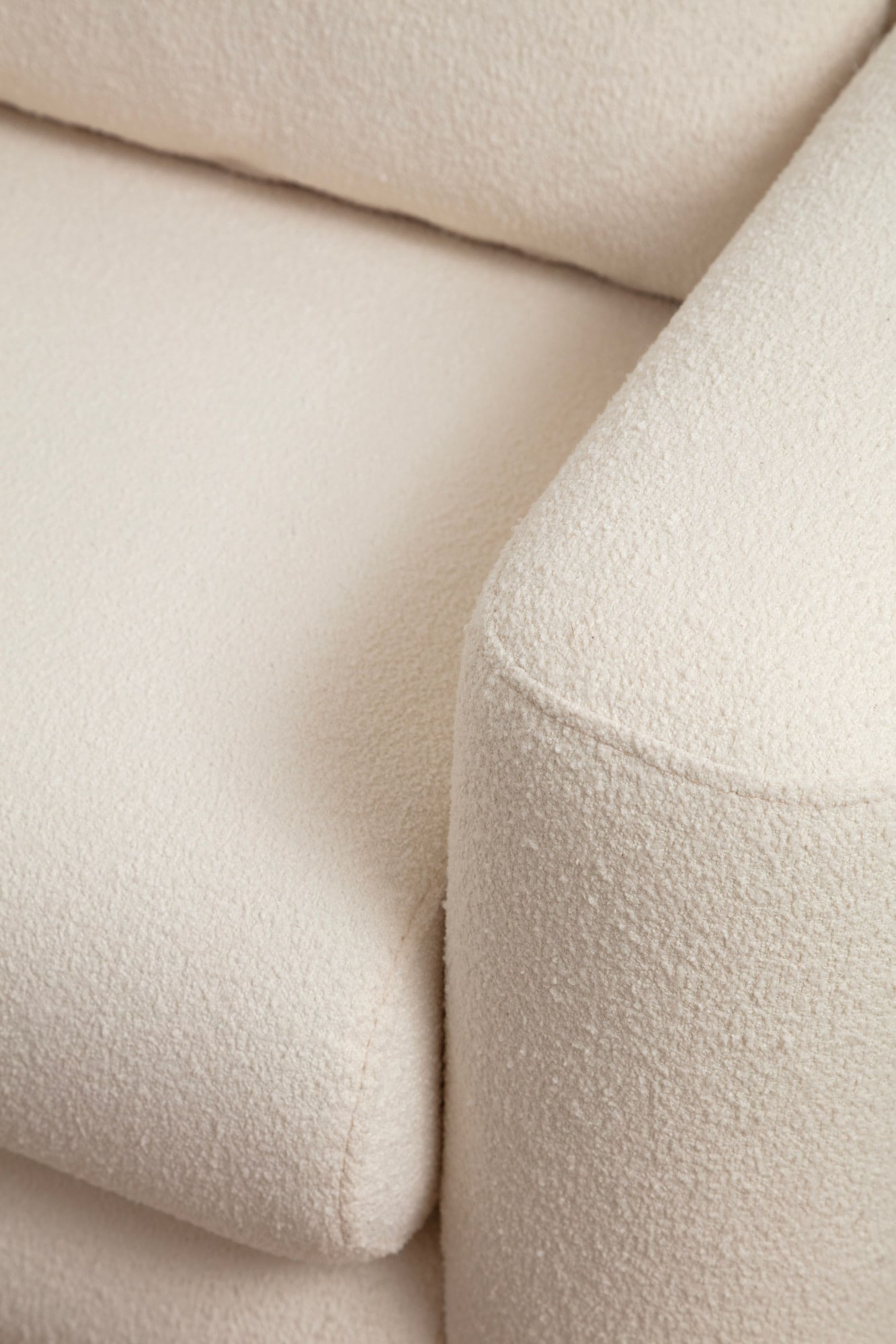 Canapea 3 locuri, Hanah Home, lemn de fag, crem, 215x97x73 cm — imaginea 4