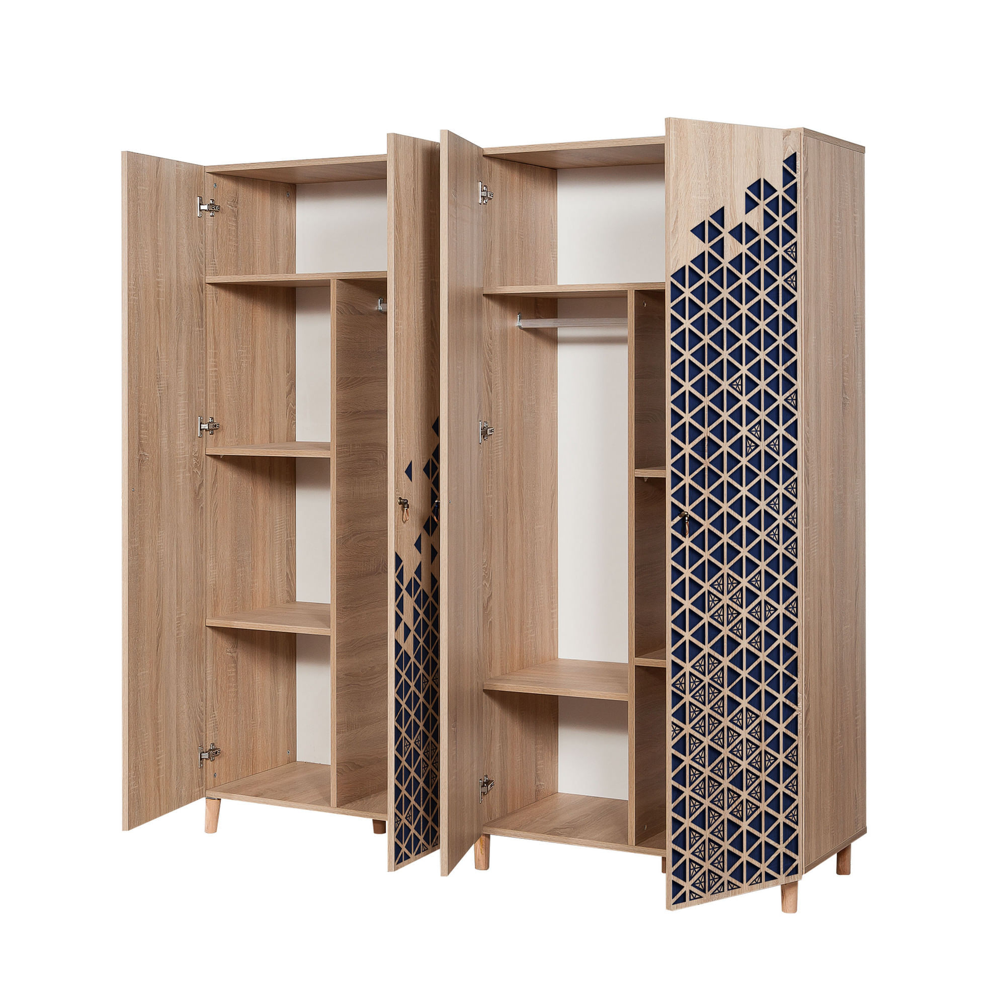 Dulap, Hanah Home, pal melaminat, stejar sonoma, 180x52x192 cm, 863SPH4223 — imaginea 2