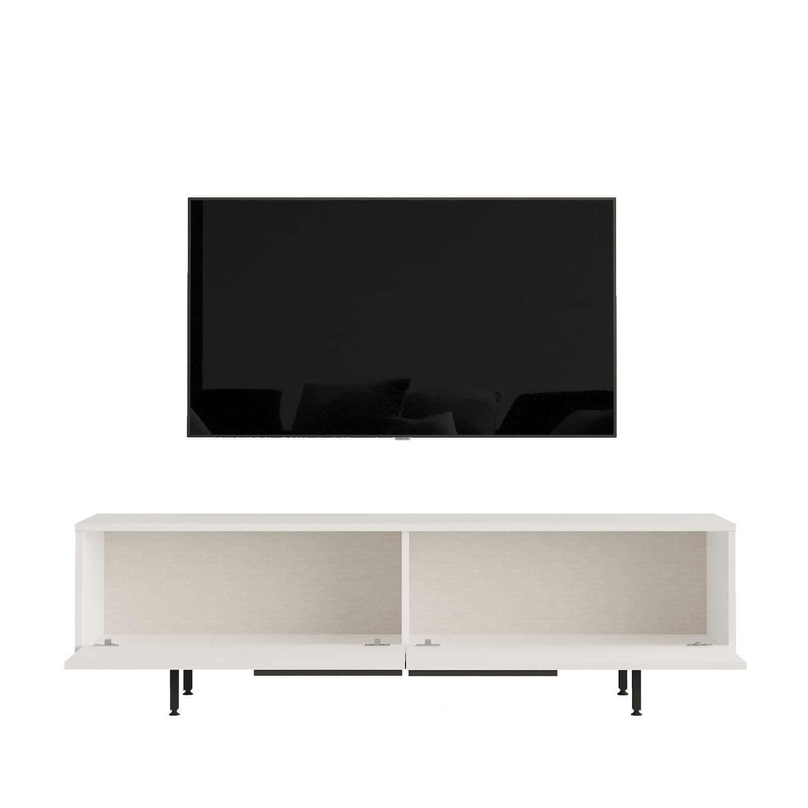 Comoda tv, Hanah Home, pal melaminat, alb, 160x45.1x35.5 cm — imaginea 5