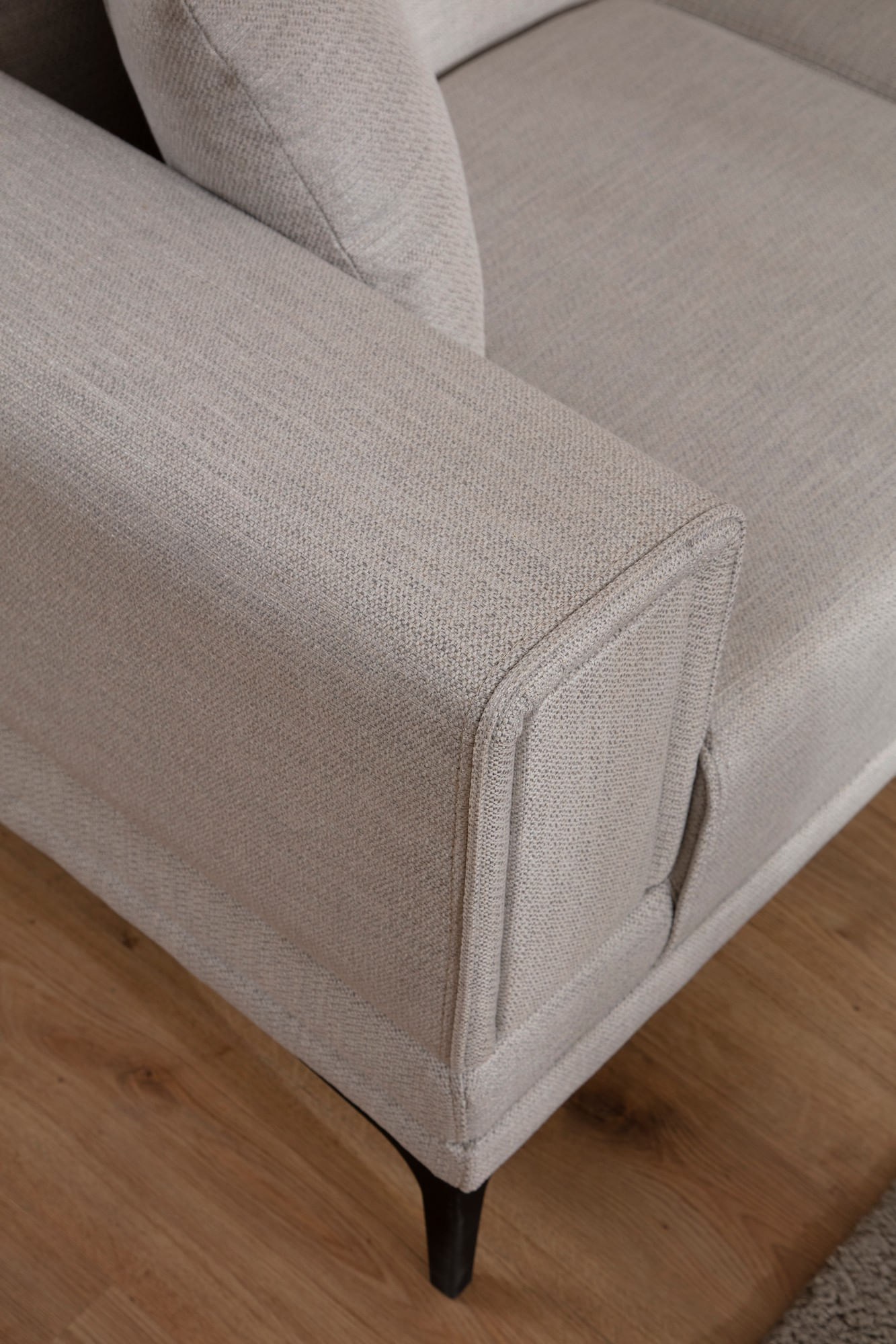 Fotoliu, Atelier Del Sofa, lemn fag si pal, ecru, 90x85x77 cm — imaginea 3