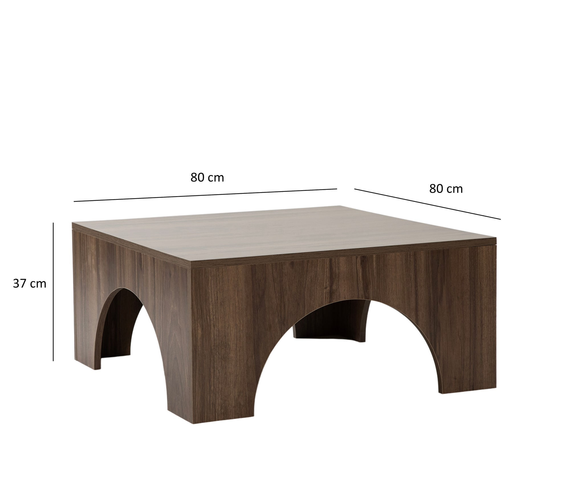 Masuta de cafea, Hanah Home, pal melaminat, nuc, 80x80x37 cm — imaginea 8