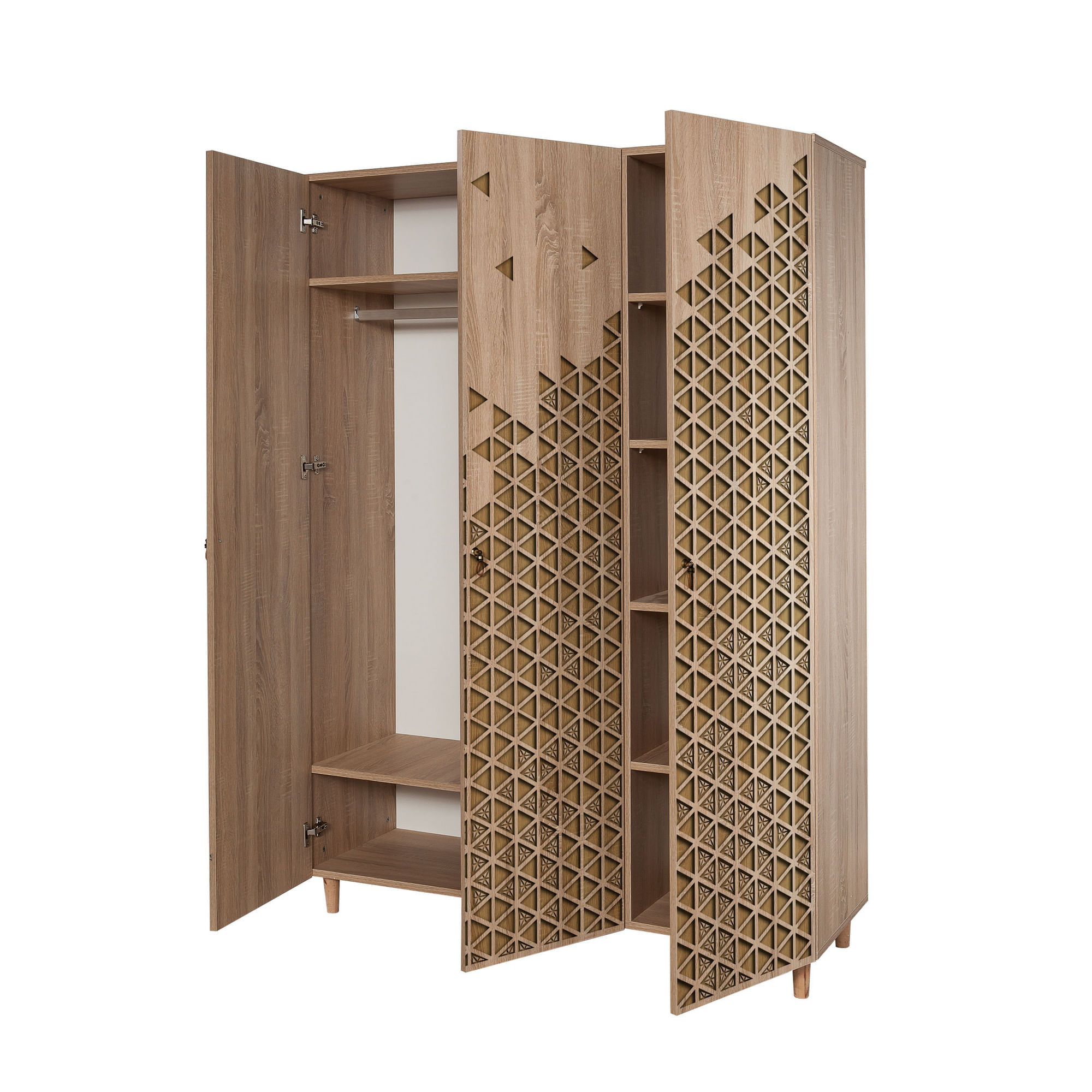 Dulap, Hanah Home, pal melaminat, stejar sonoma, 135x52x192 cm, 863SPH4208 — imaginea 2