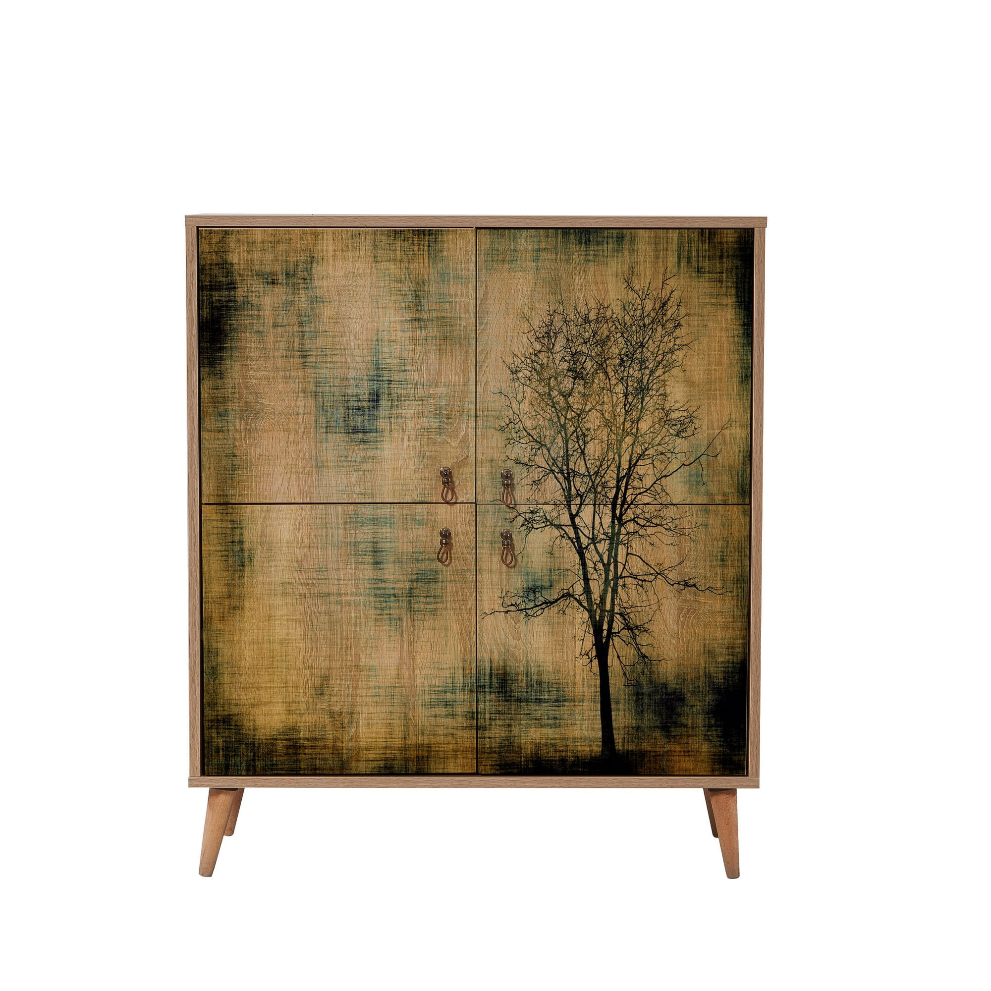 Dulap multifunctional, Hanah Home, PAL melaminat, stejar sonoma, 95x36x111 cm, 863SPH3934