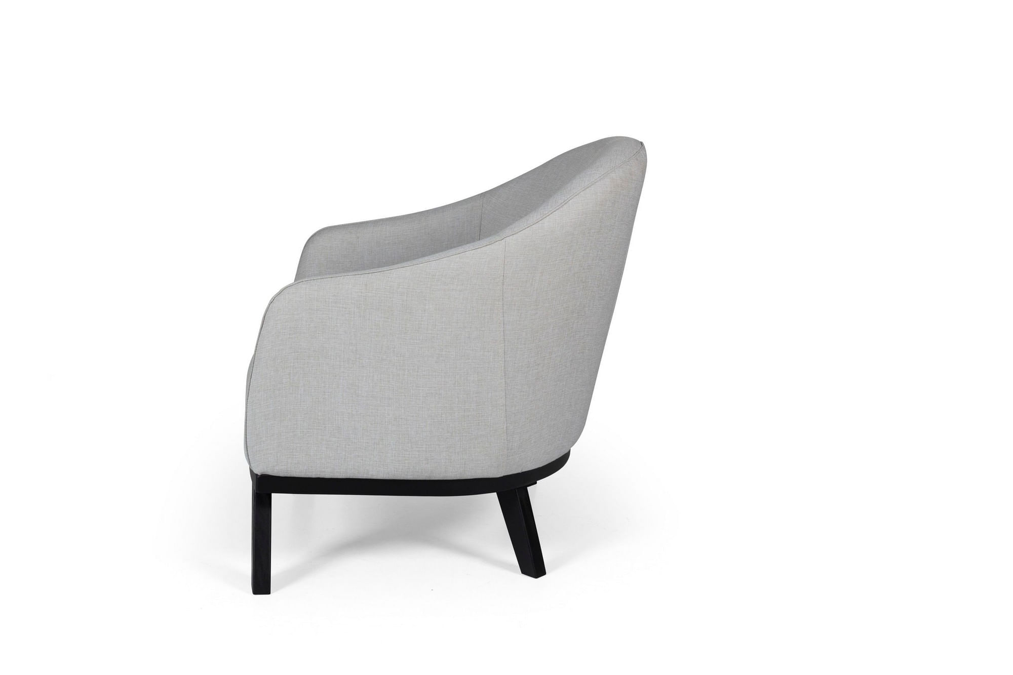 Fotoliu, Atelier Del Sofa, lemn fag si pal, gri deschis, 75x90x82 cm — imaginea 3