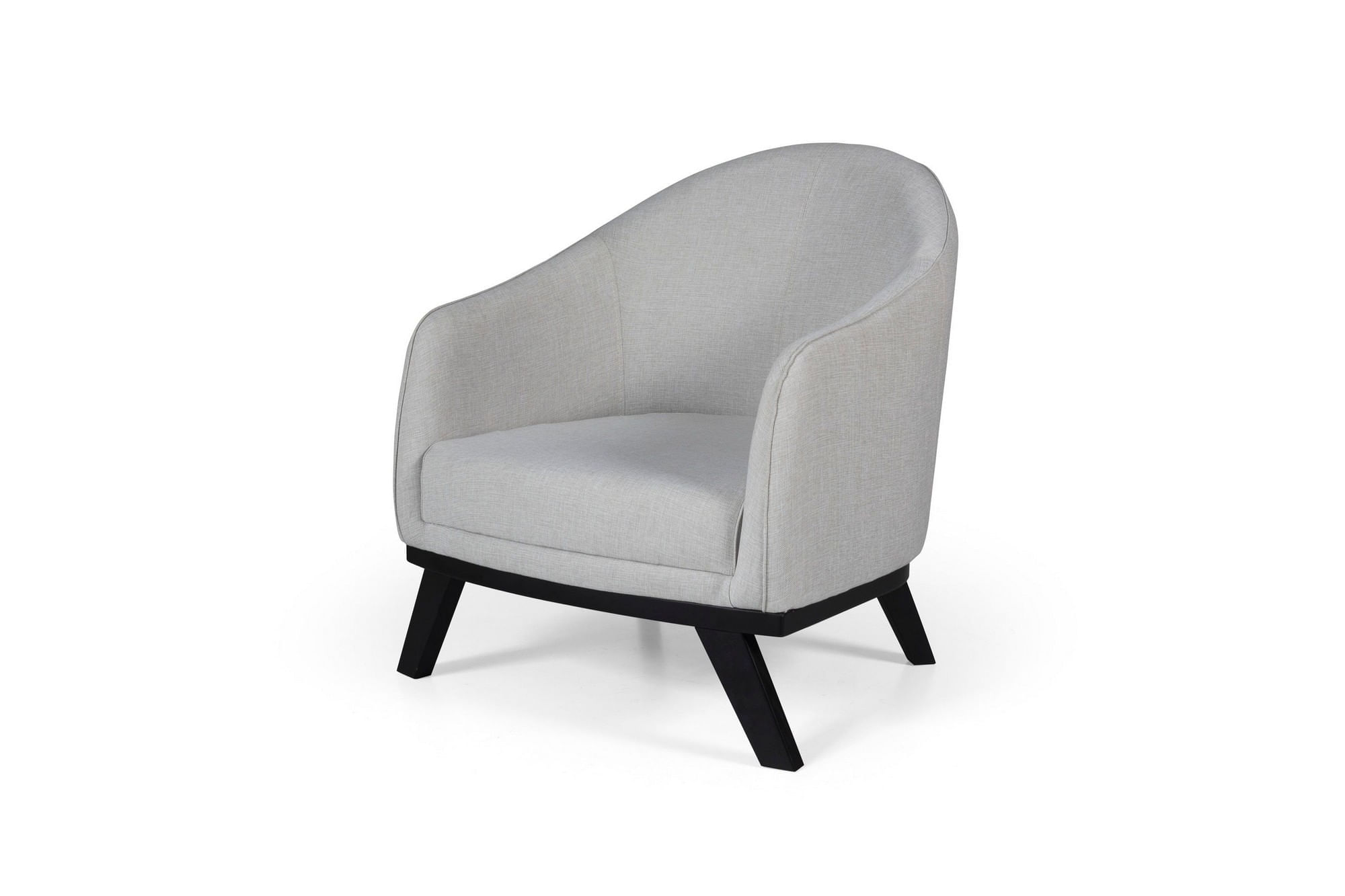 Fotoliu, Atelier Del Sofa, lemn fag si pal, gri deschis, 75x90x82 cm — imaginea 4