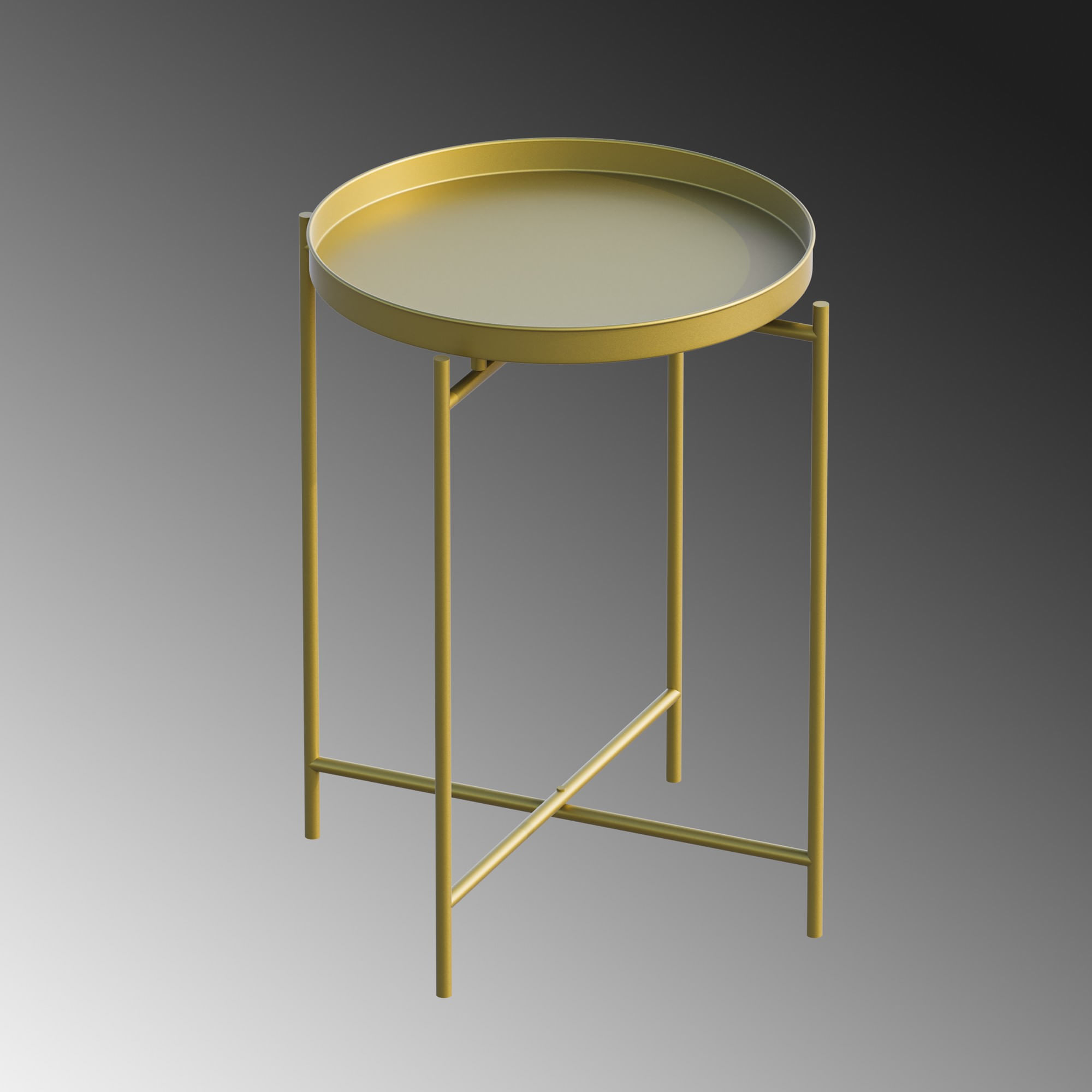 Masuta de cafea, Hanah Home, metal, auriu, 46x46x56 cm, 491CRT1135 — imaginea 5