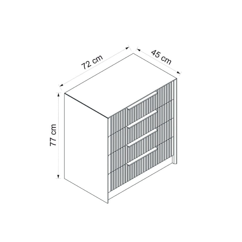 Comoda, Hanah Home, pal melaminat, antracit, 72x45x77 cm — imaginea 7