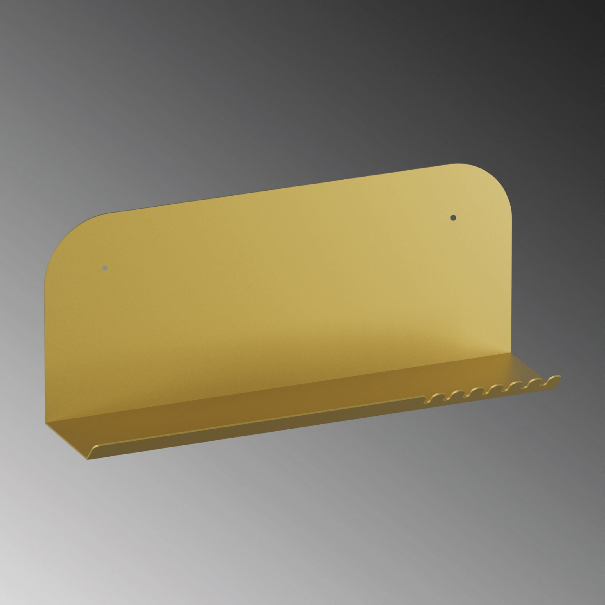 Raft de perete, Hanah Home, metal, auriu, 55x23x12 cm — imaginea 3