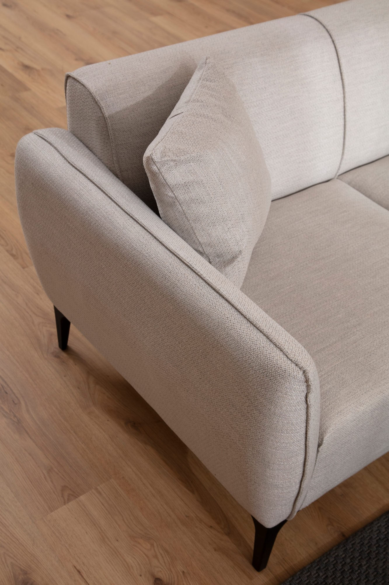Canapea 2 locuri, Hanah Home, lemn fag si pal, alb, 160x95x67 cm — imaginea 3