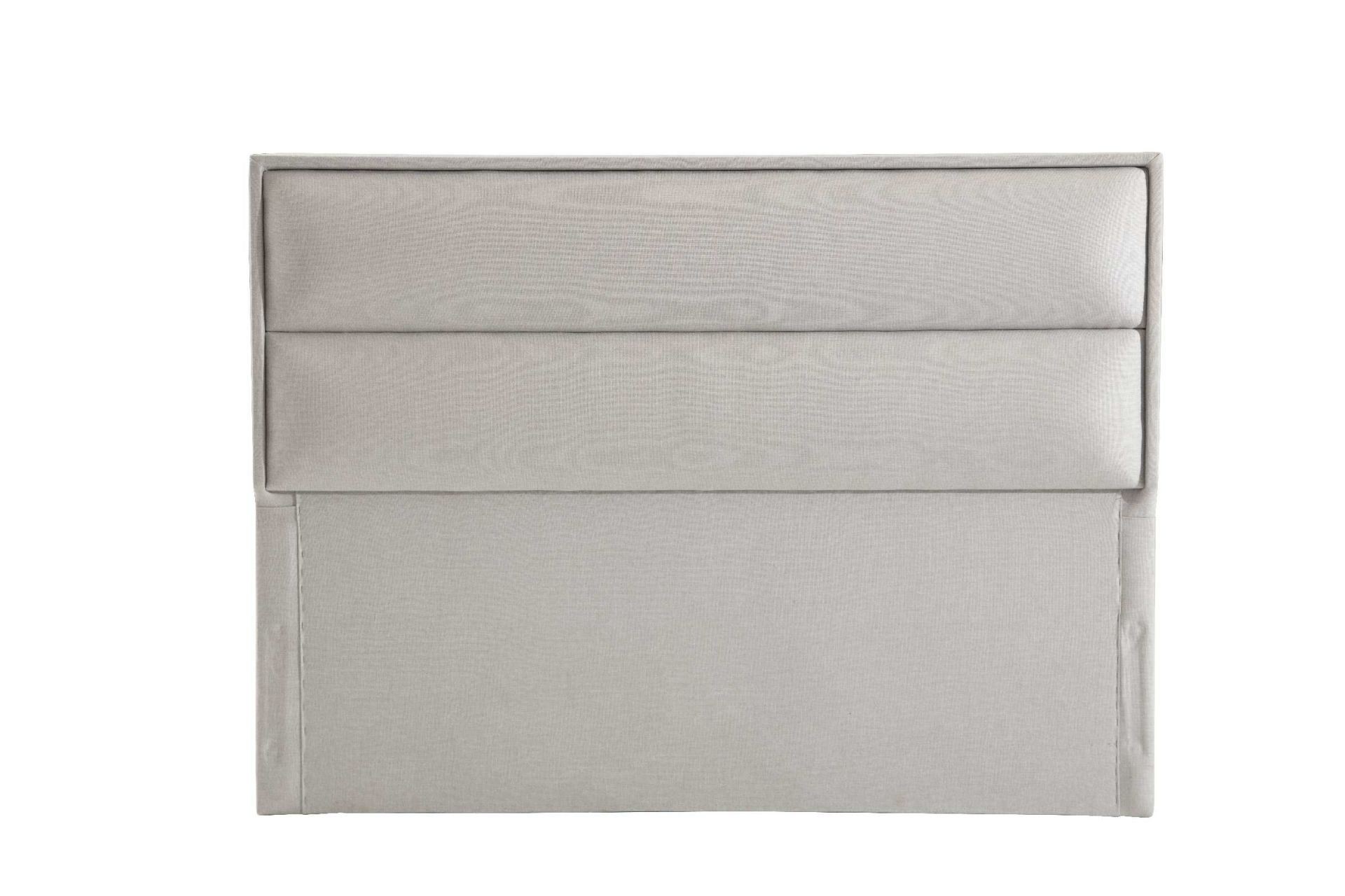 Somiera cu tablie, Hanah Home, pal melaminat, gri, 140x200 cm — imaginea 3
