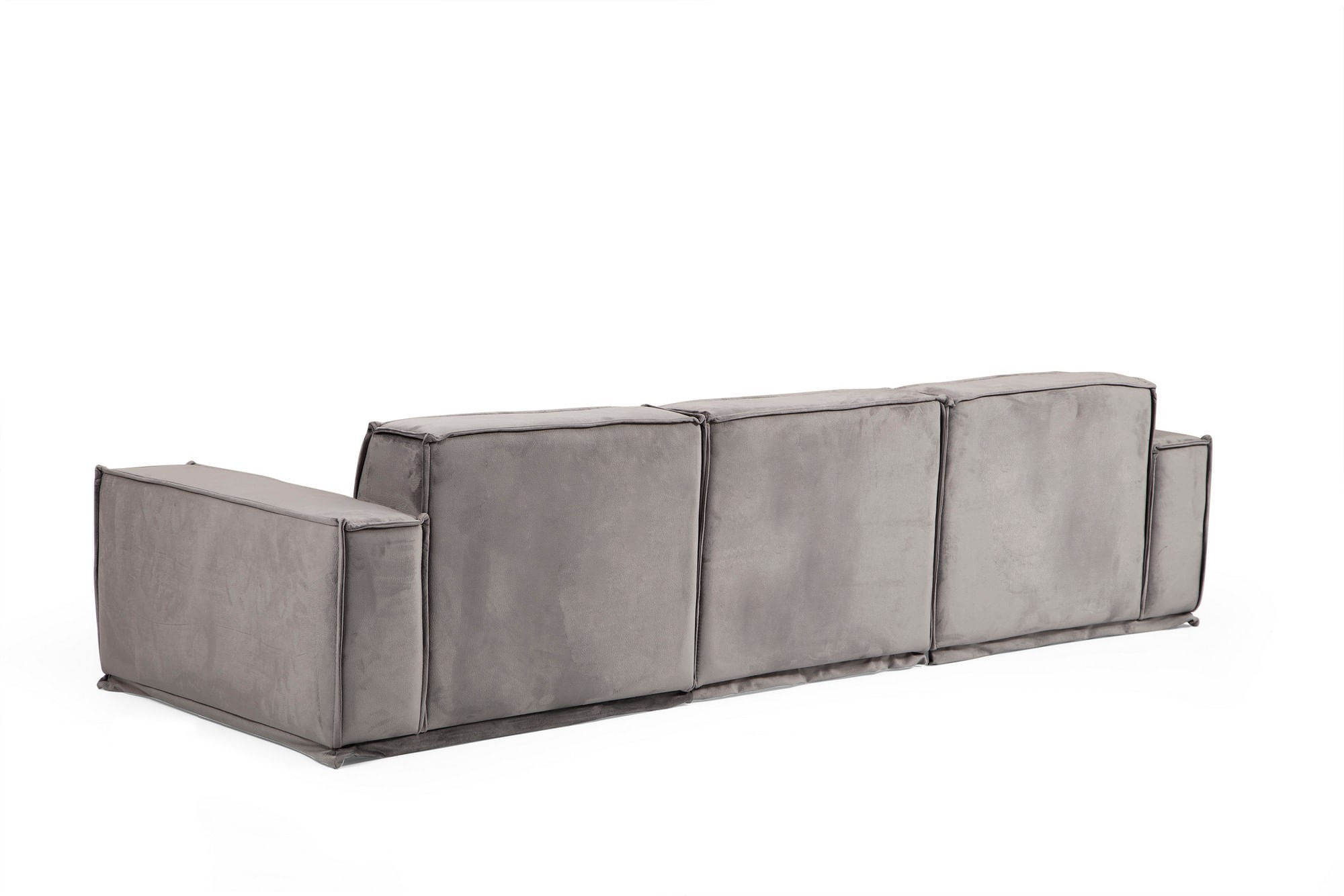 Canapea 3 locuri, Hanah Home, lemn fag si pal, gri, 300x100x76 cm — imaginea 4