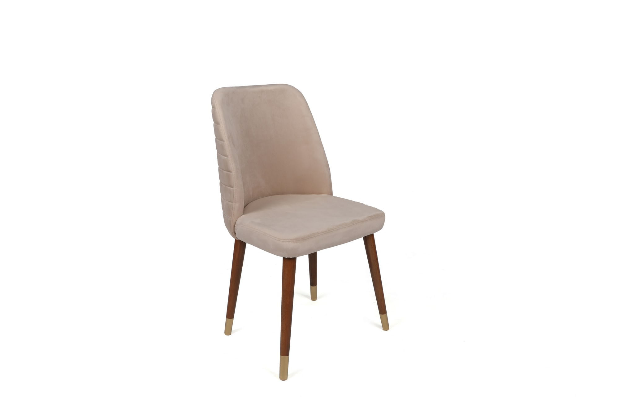 Set scaune, Hanah Home, catifea, crem auriu, 50x49x90 cm, 4 bucati — imaginea 2