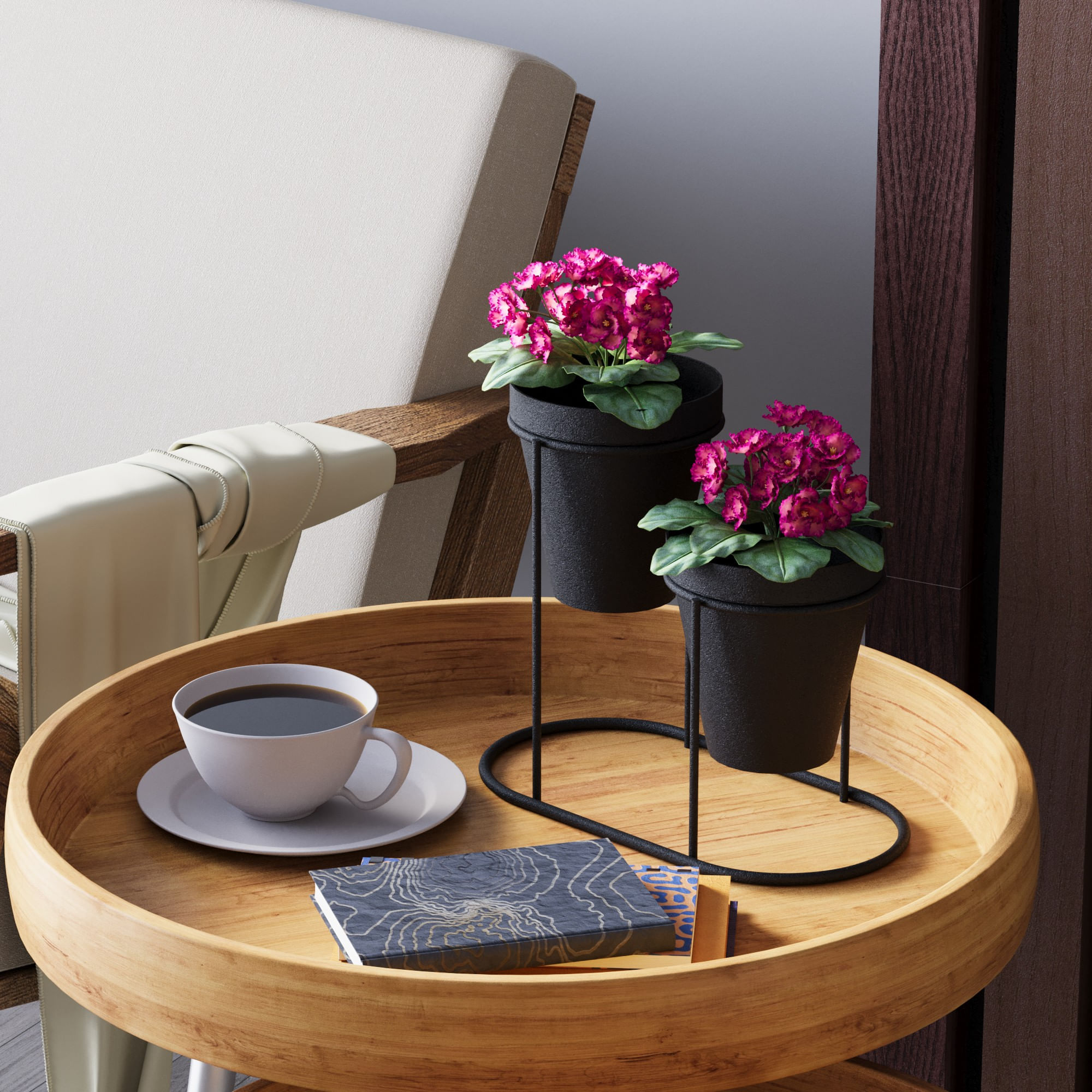 Accesoriu decorativ, Aberto Design, metal, negru, 19x16x10 cm — imaginea 2