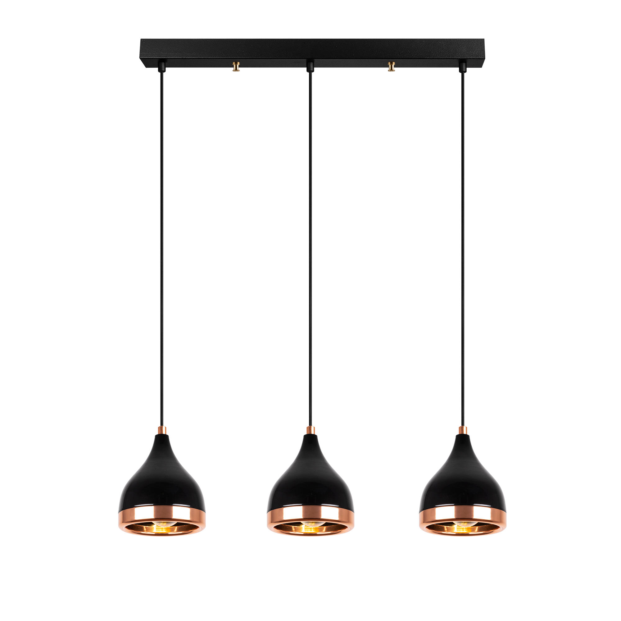 Candelabru, Opviq, metal, negru cupru, 65x14x31-111 cm