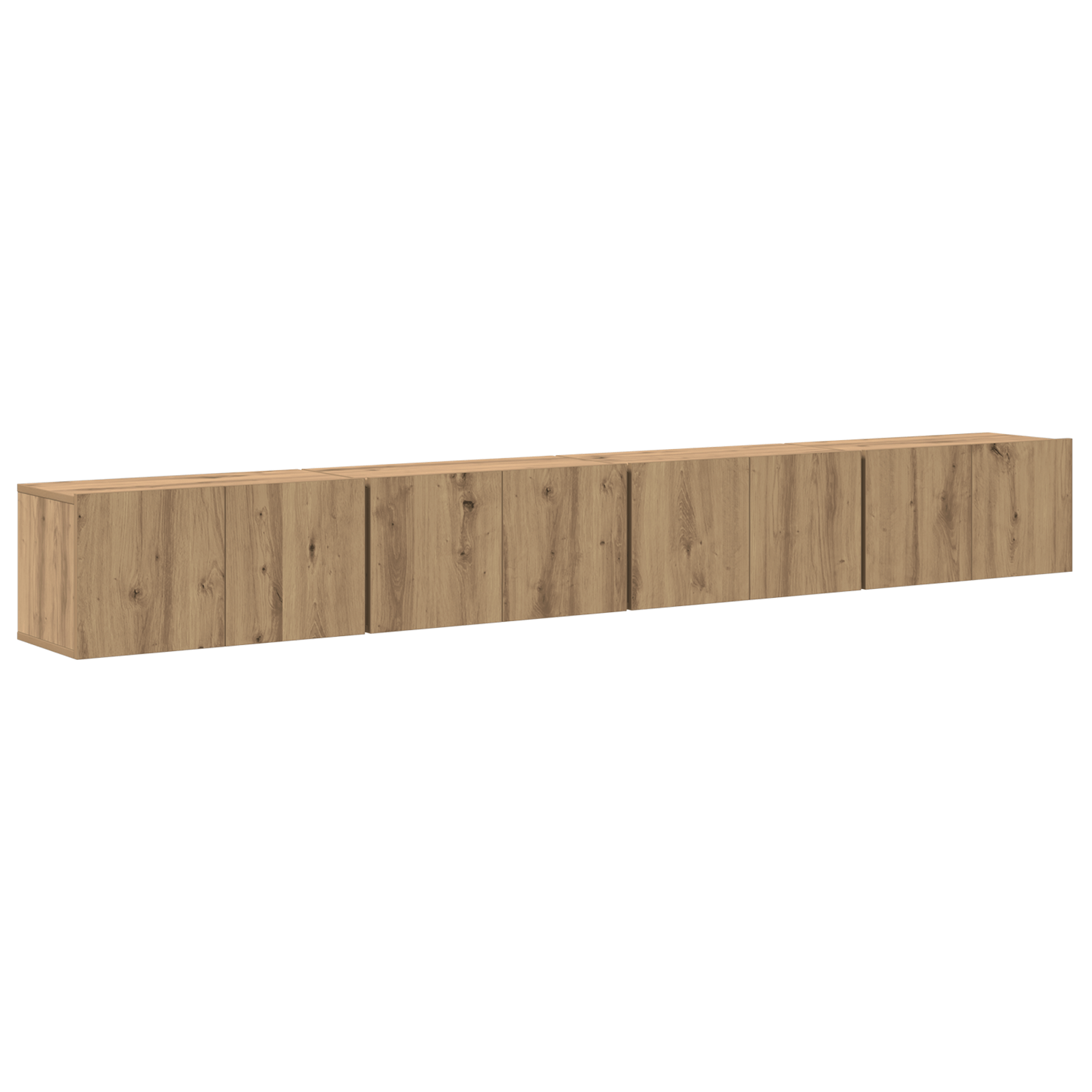 Set comoda TV 4 pcs Stejar artisanal Mediu 60 x 30 x 30.5 cm — imaginea 2