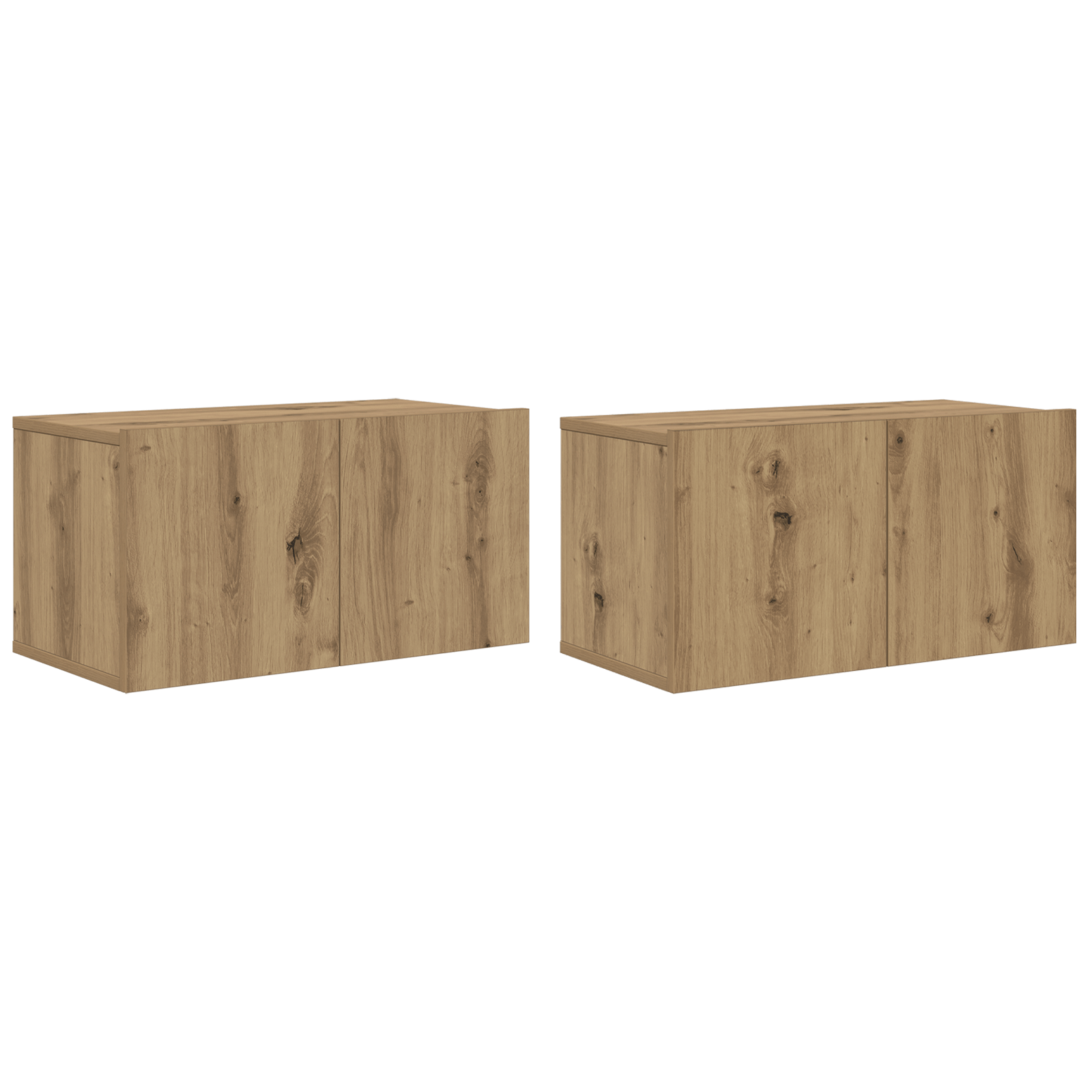 Set comoda TV 4 pcs Stejar artisanal Mediu 60 x 30 x 30.5 cm — imaginea 5