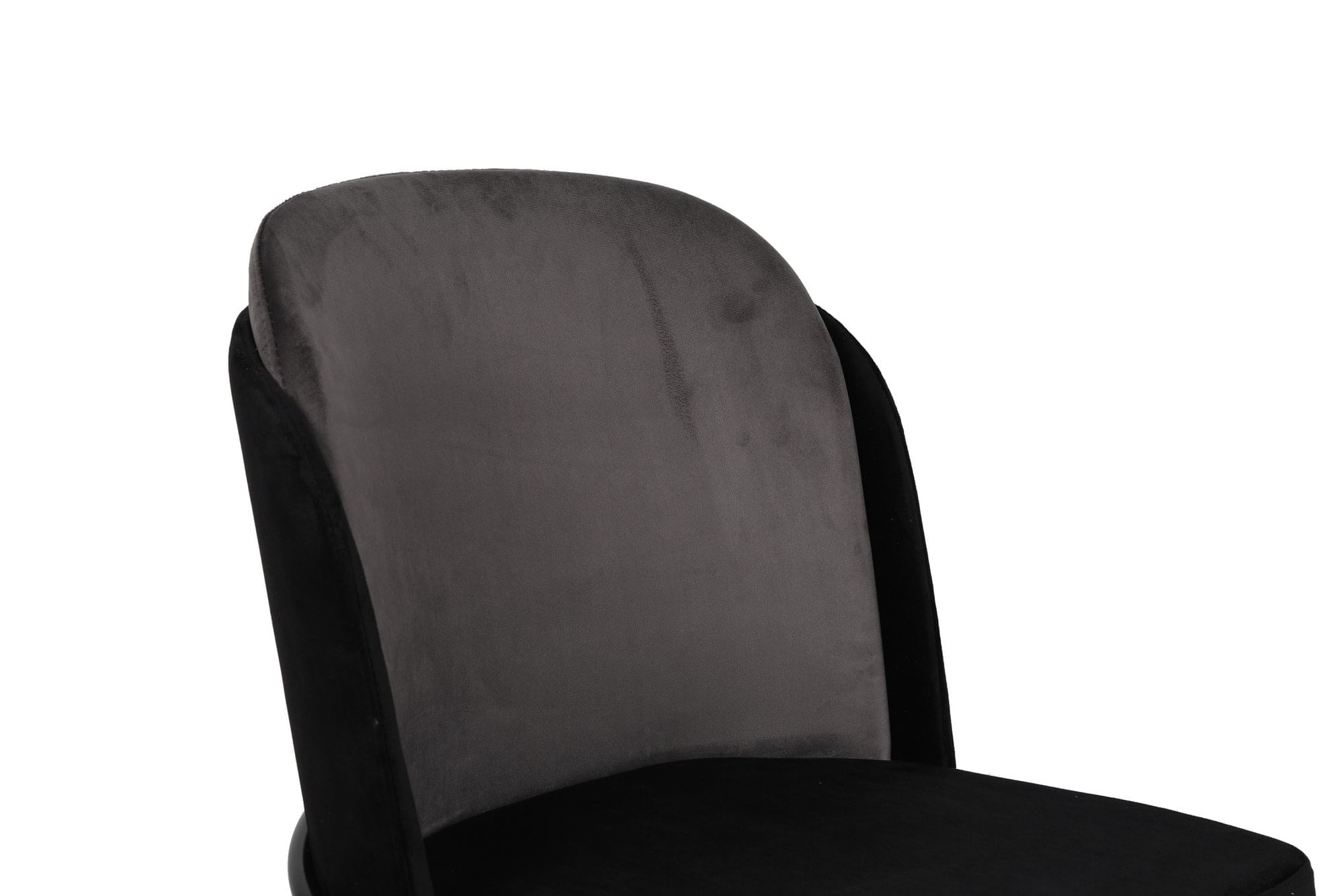 Set scaune, Hanah Home, catifea, gri negru, metal, 54x55x86 cm — imaginea 4