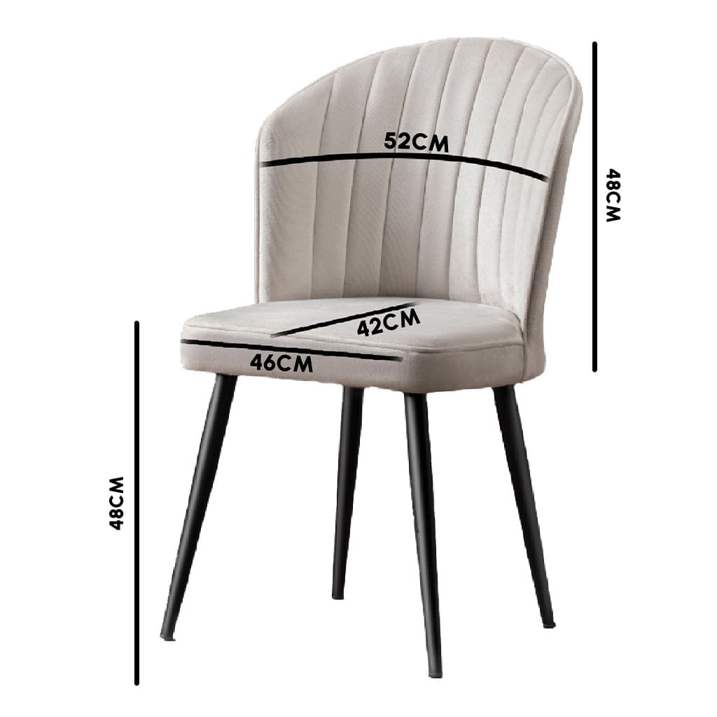 Set scaune, Hanah Home, mdf, negru, 52x42x85 cm, 2 bucati — imaginea 4