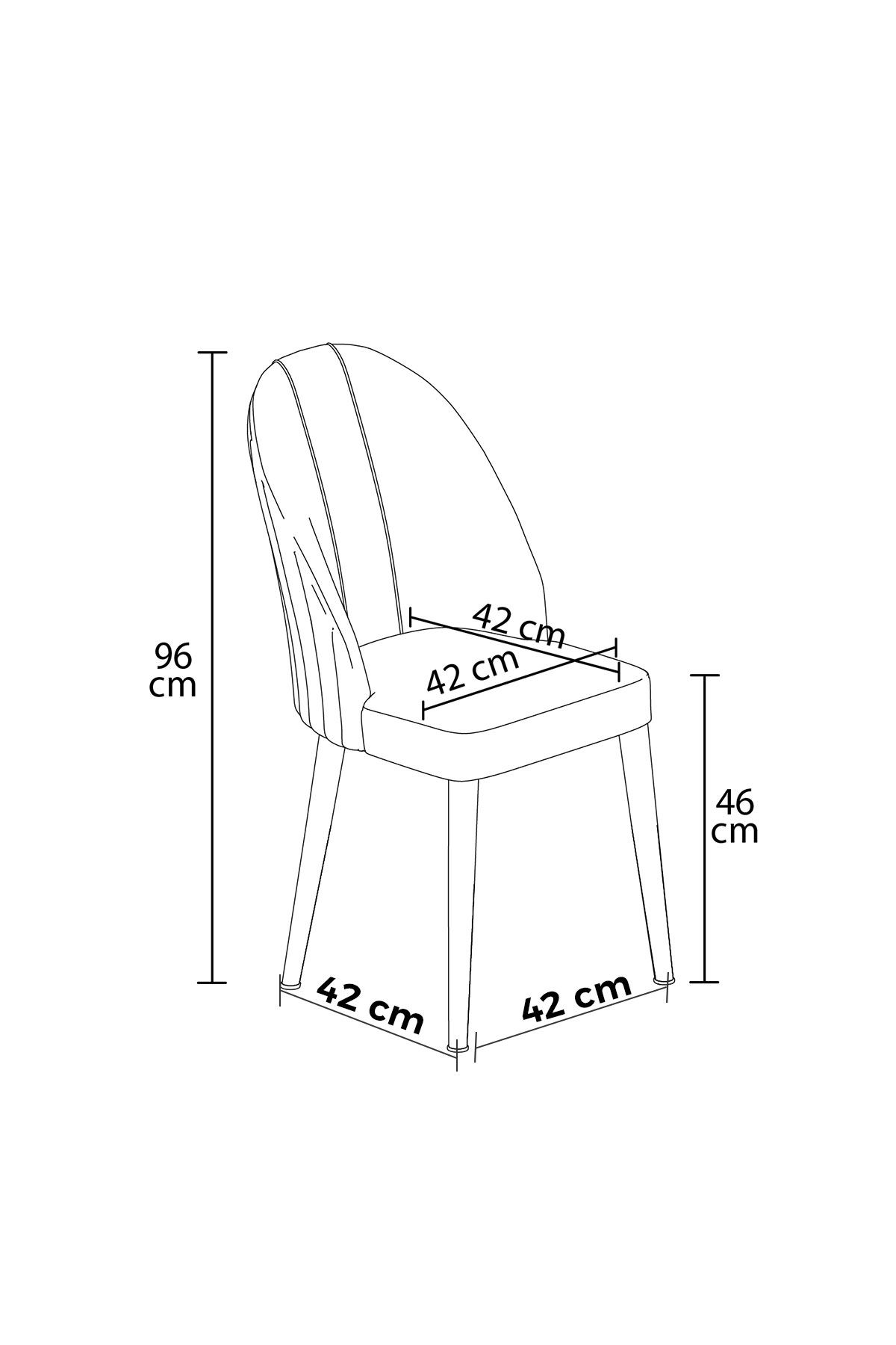 Set scaune, Hanah Home, metal, antracit si crom, 44x42x90 cm — imaginea 3