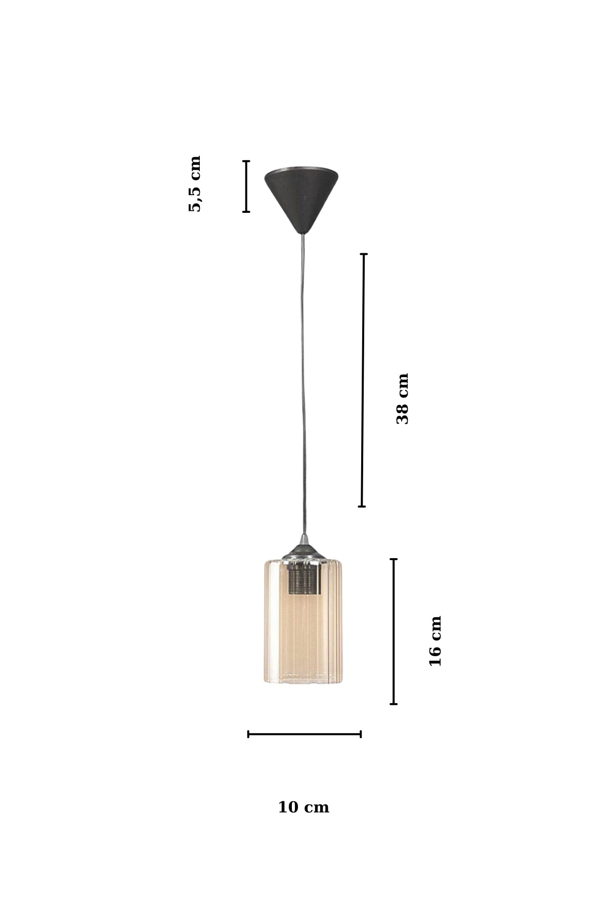 Candelabru, Opviq, isinglass, galben, 60 cm - 2 | YEO