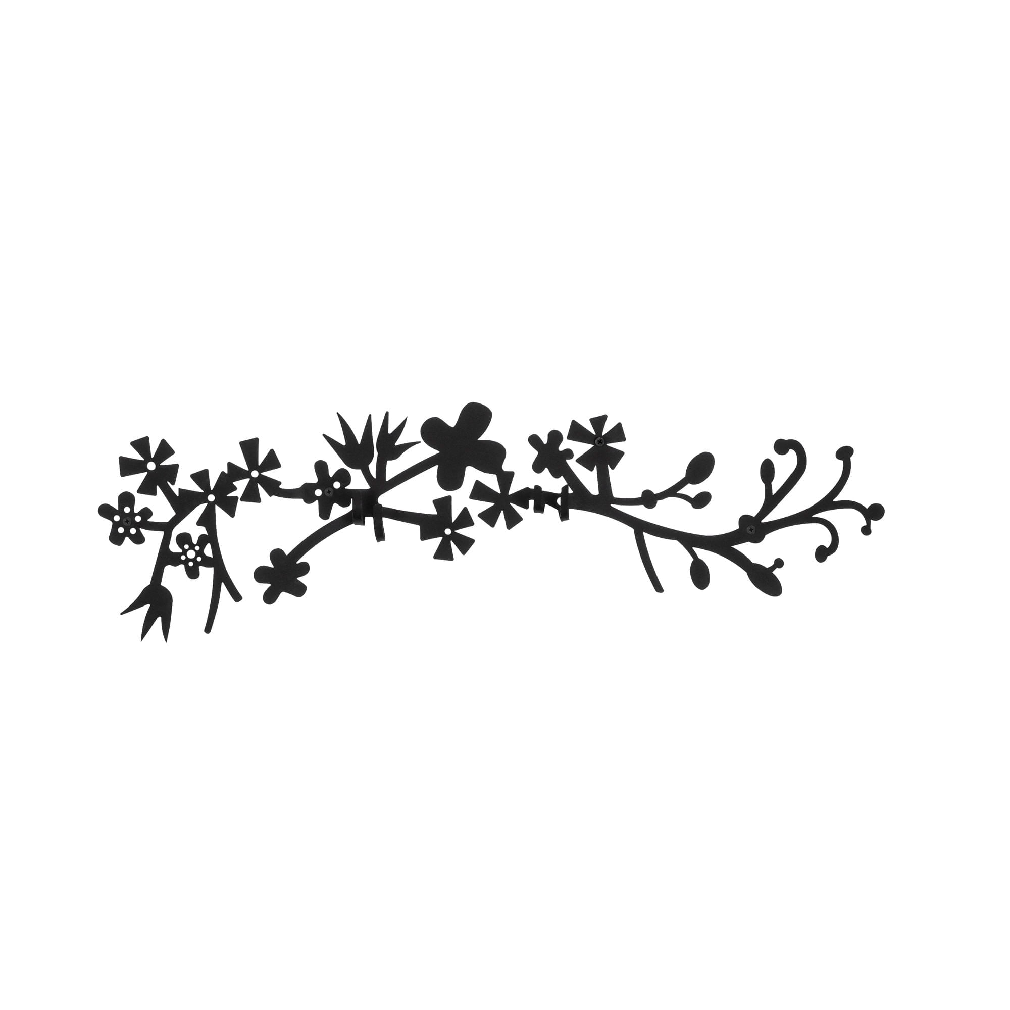 Cuiere, Wallxpert, metal, negru, 70x3x23 cm