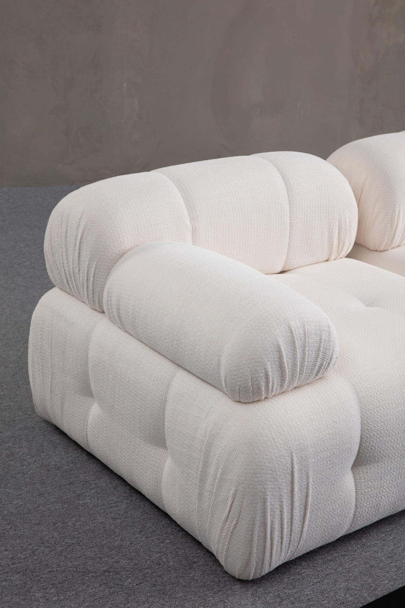 Canapea 3 locuri, Atelier Del Sofa, lemn fag si pal, alb, 290x95x75 cm — imaginea 4
